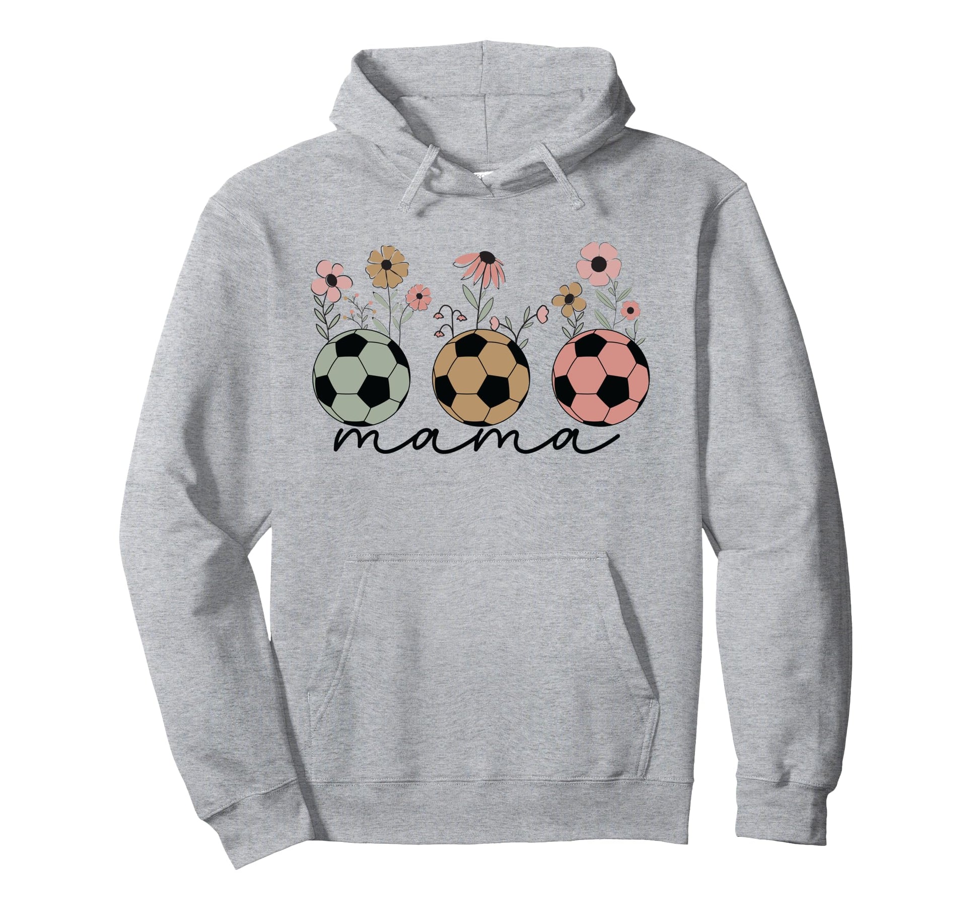 Soccer Mama Mom Wildflower Floral Hoodie - Custom Art Print Men Women - T-Shirt, Sweatshirt, Hoodie