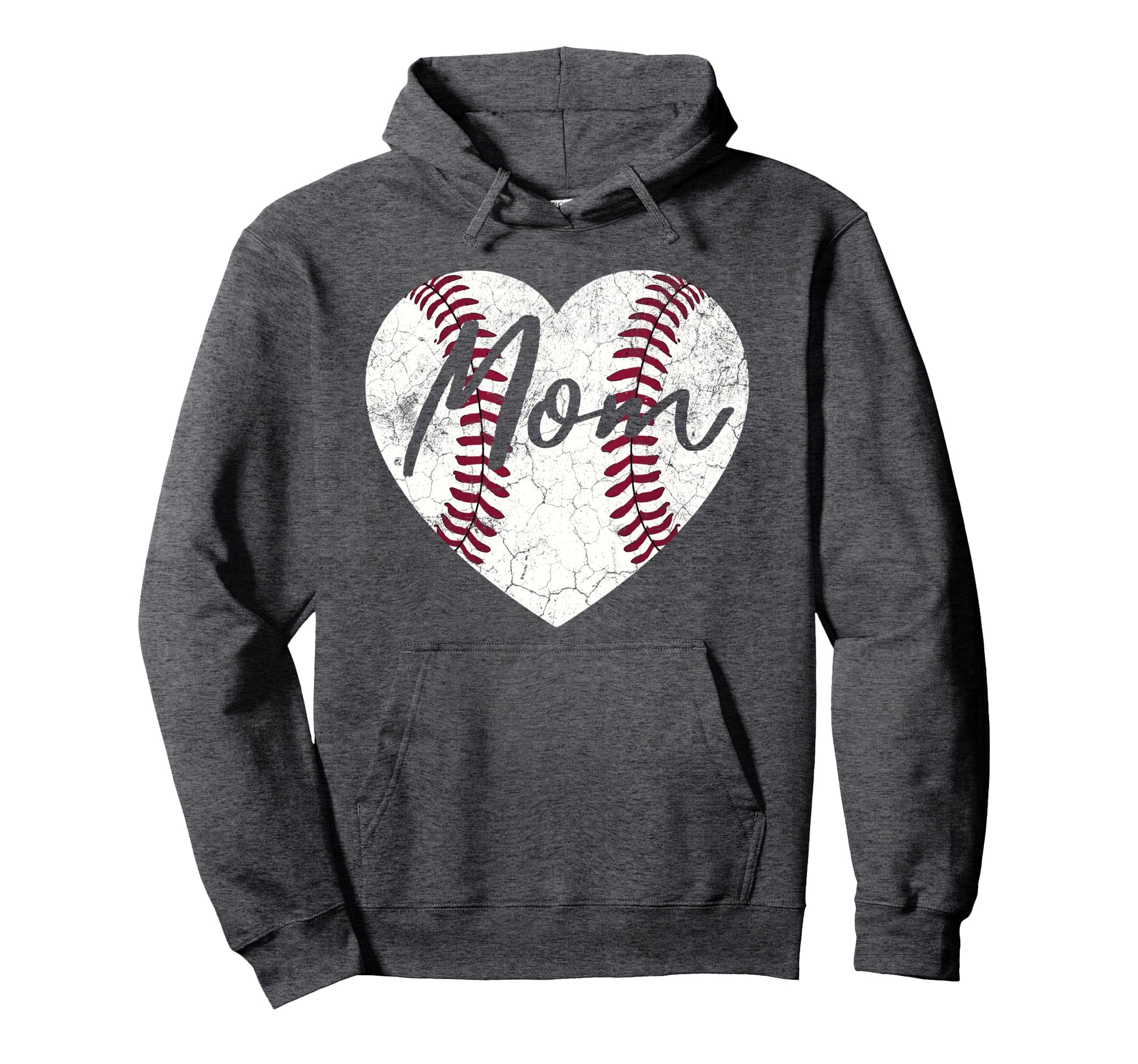 Baseball Softball Heart Mom Mothers Day Gift Hoodie - Trendy Graphic Unisex - T-Shirt, Sweatshirt, Hoodie