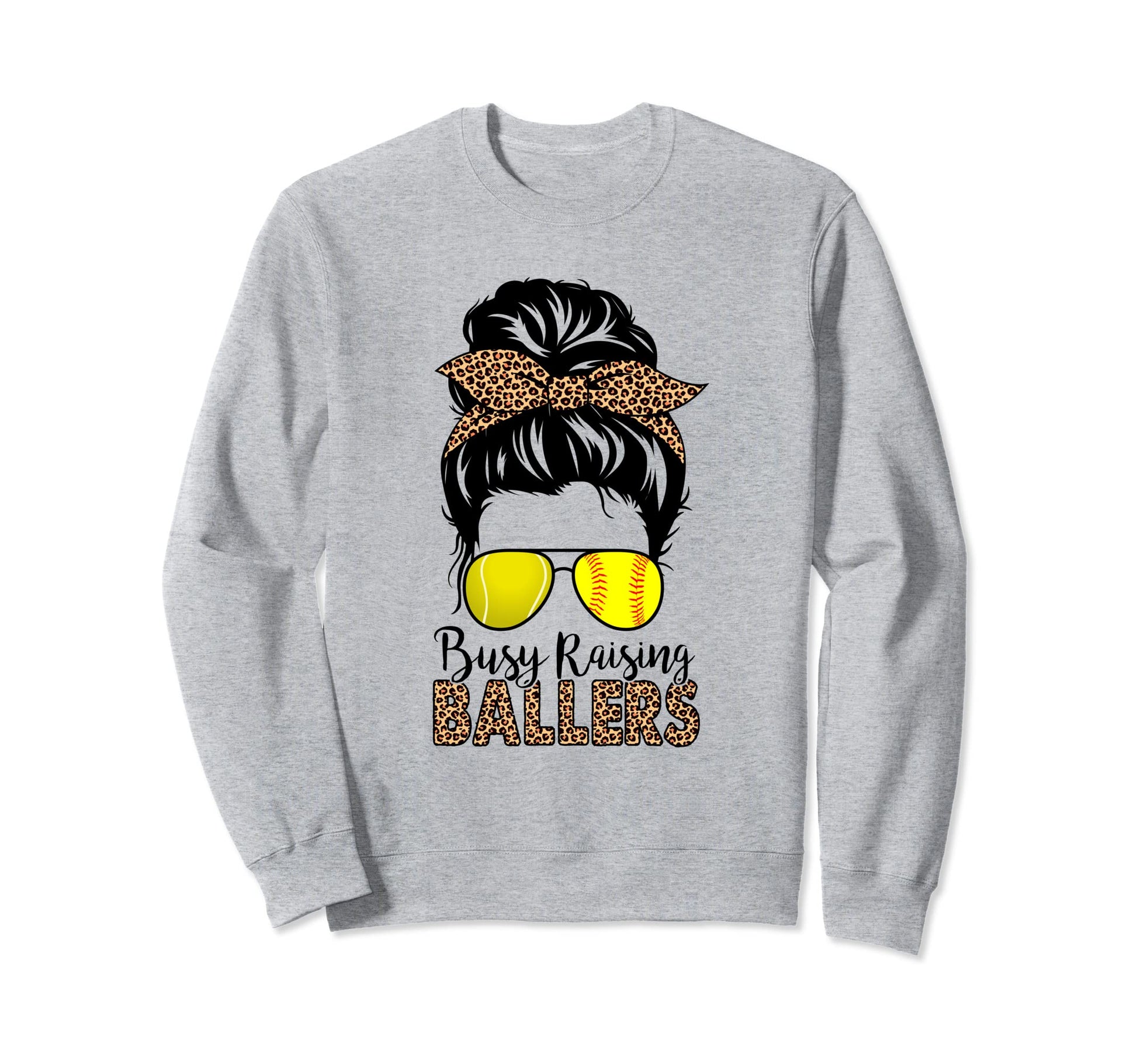 Busy Raising Ballers Tennis Softball Sweatshirt - Aesthetic Graphic Unisex - T-Shirt, Sweatshirt, Hoodie