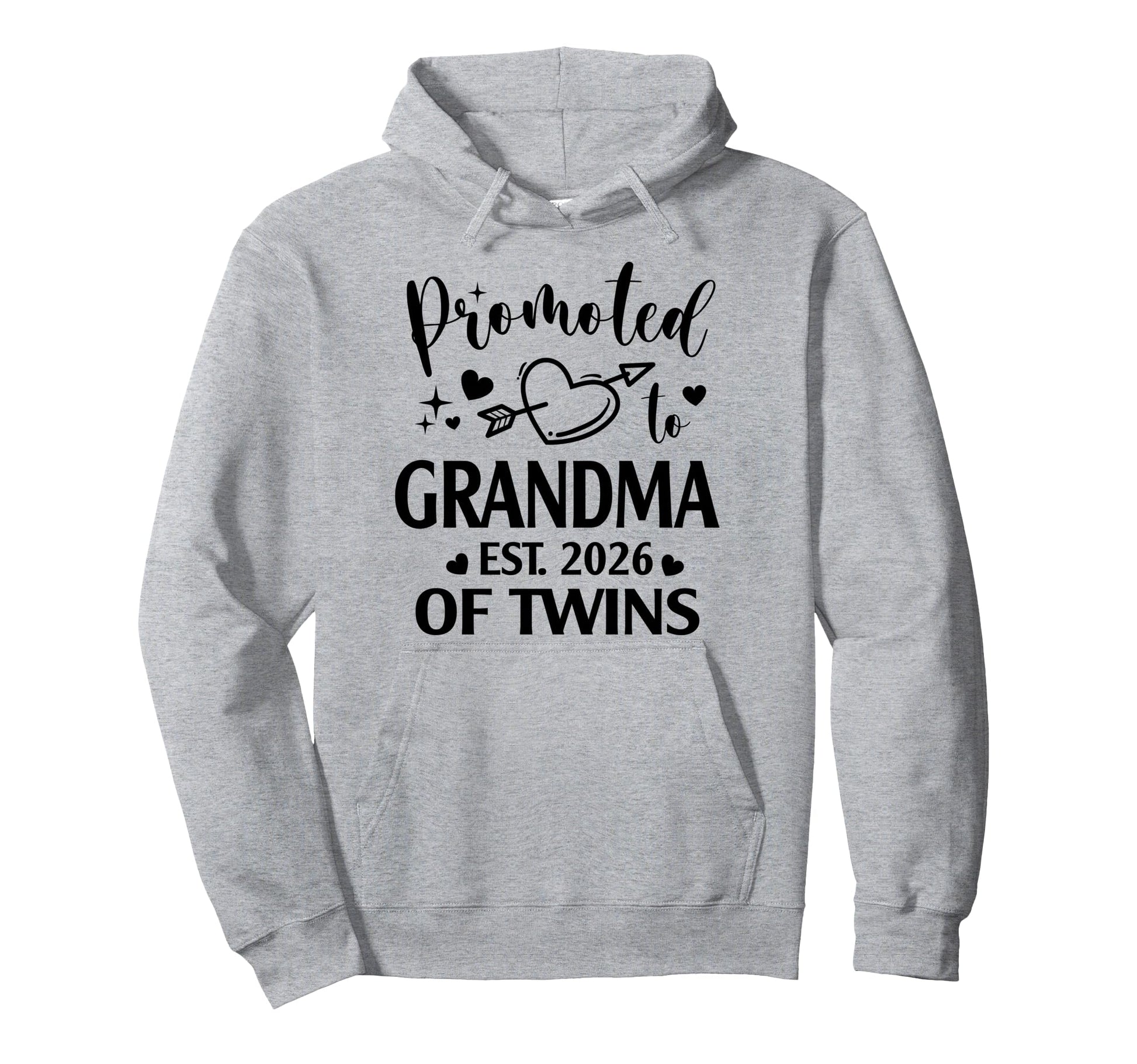 Promoted To Grandma Twins Est 2026 Hoodie - Minimalist Print Men Women - T-Shirt, Sweatshirt, Hoodie