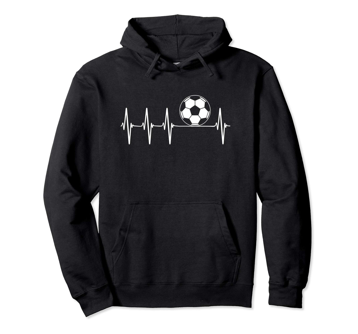 Soccer Heartbeat Hoodie - Aesthetic Graphic Unisex - T-Shirt, Sweatshirt, Hoodie