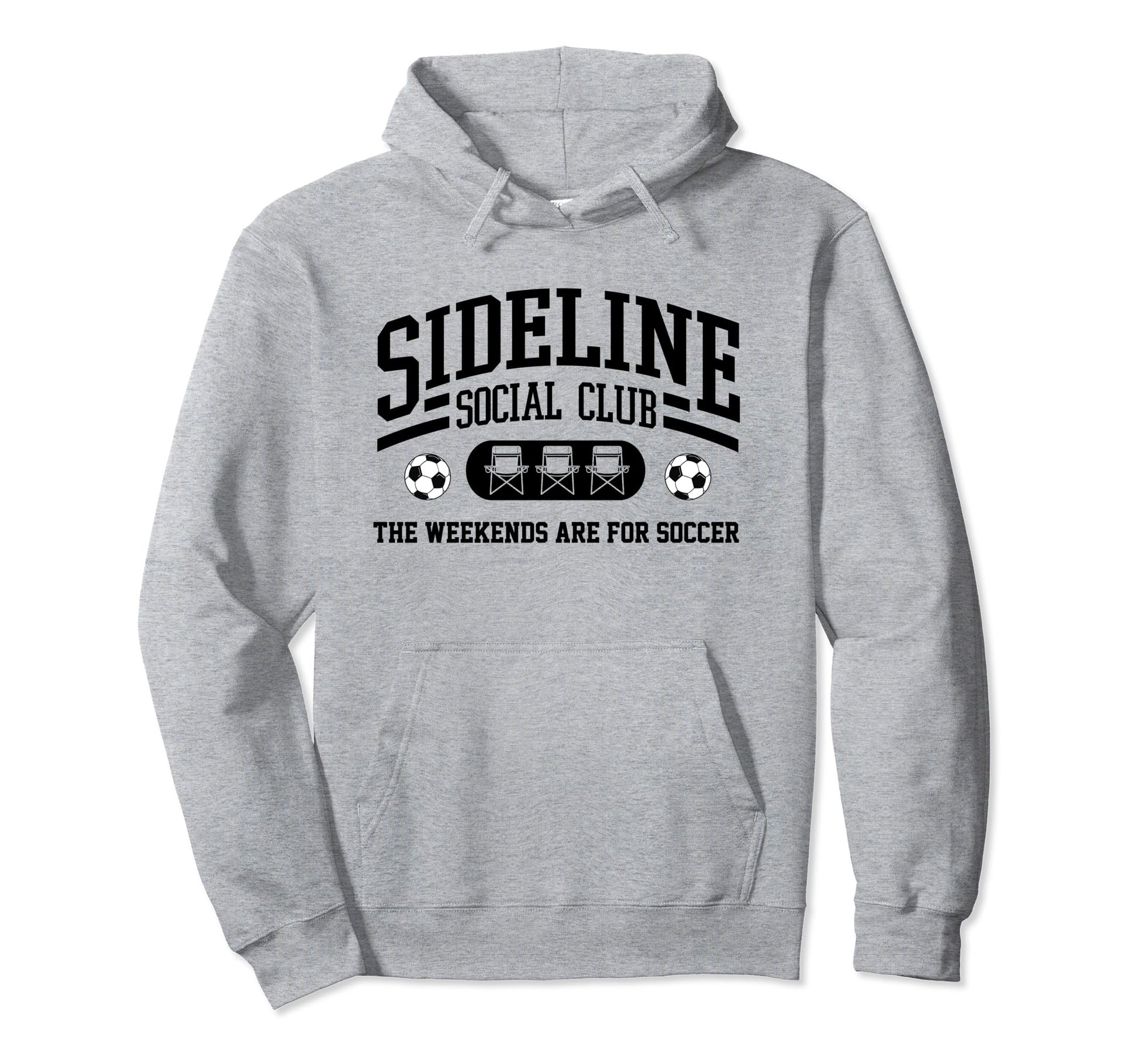 Soccer Mom Sideline Social Club Soccer Hoodie - Novelty Apparel for Adults - T-Shirt, Sweatshirt, Hoodie