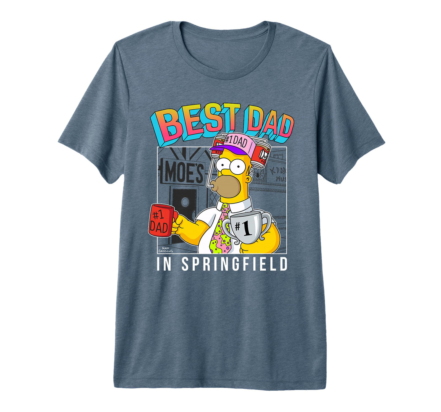 Mens Simpsons Fathers Day Best Dad T-Shirt - Custom Art Print for Adults - T-Shirt, Sweatshirt, Hoodie