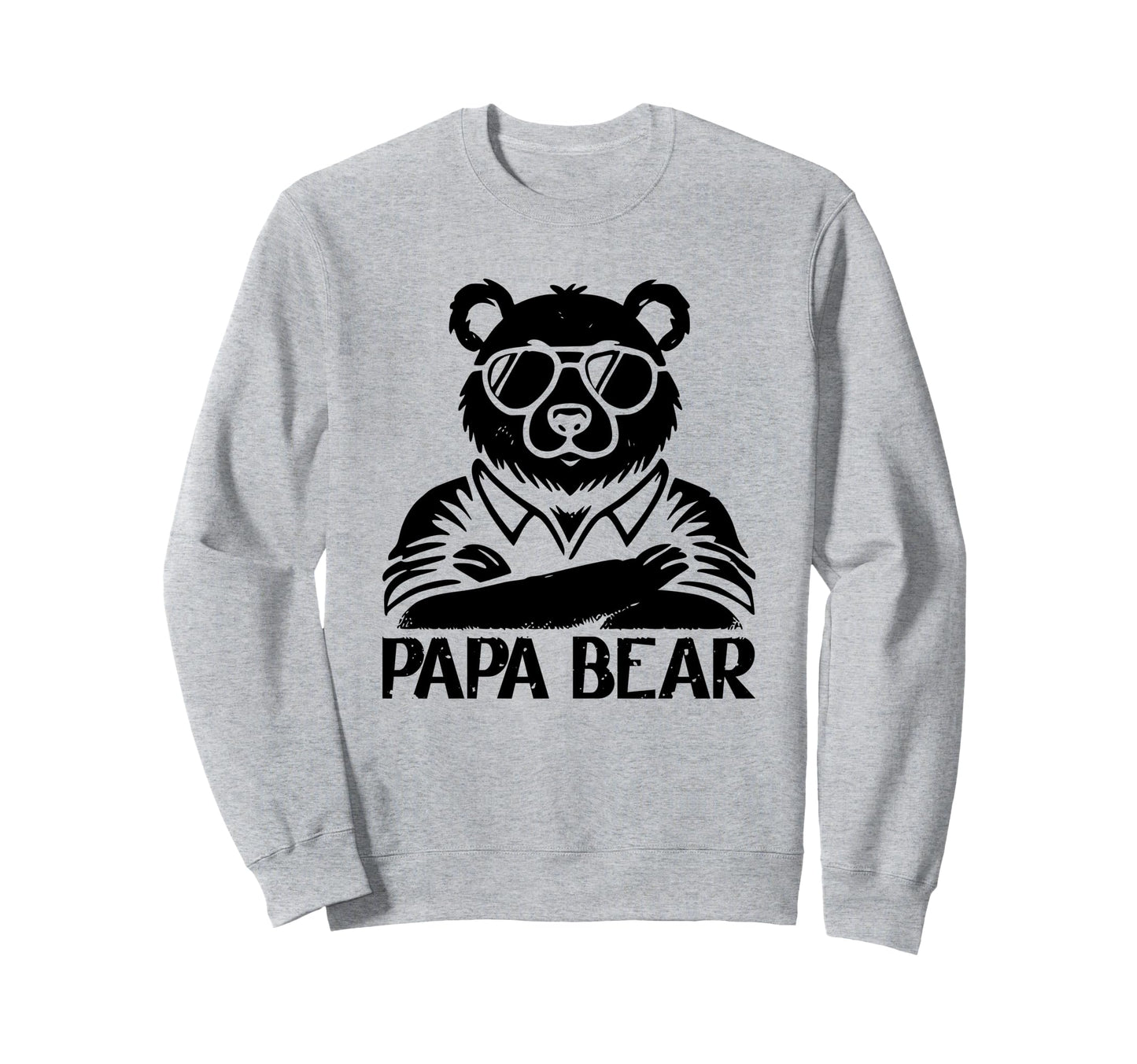 Dad Is Papa Bear Sunglasses Daddy Sweatshirt - Minimalist Print Men Women - T-Shirt, Sweatshirt, Hoodie