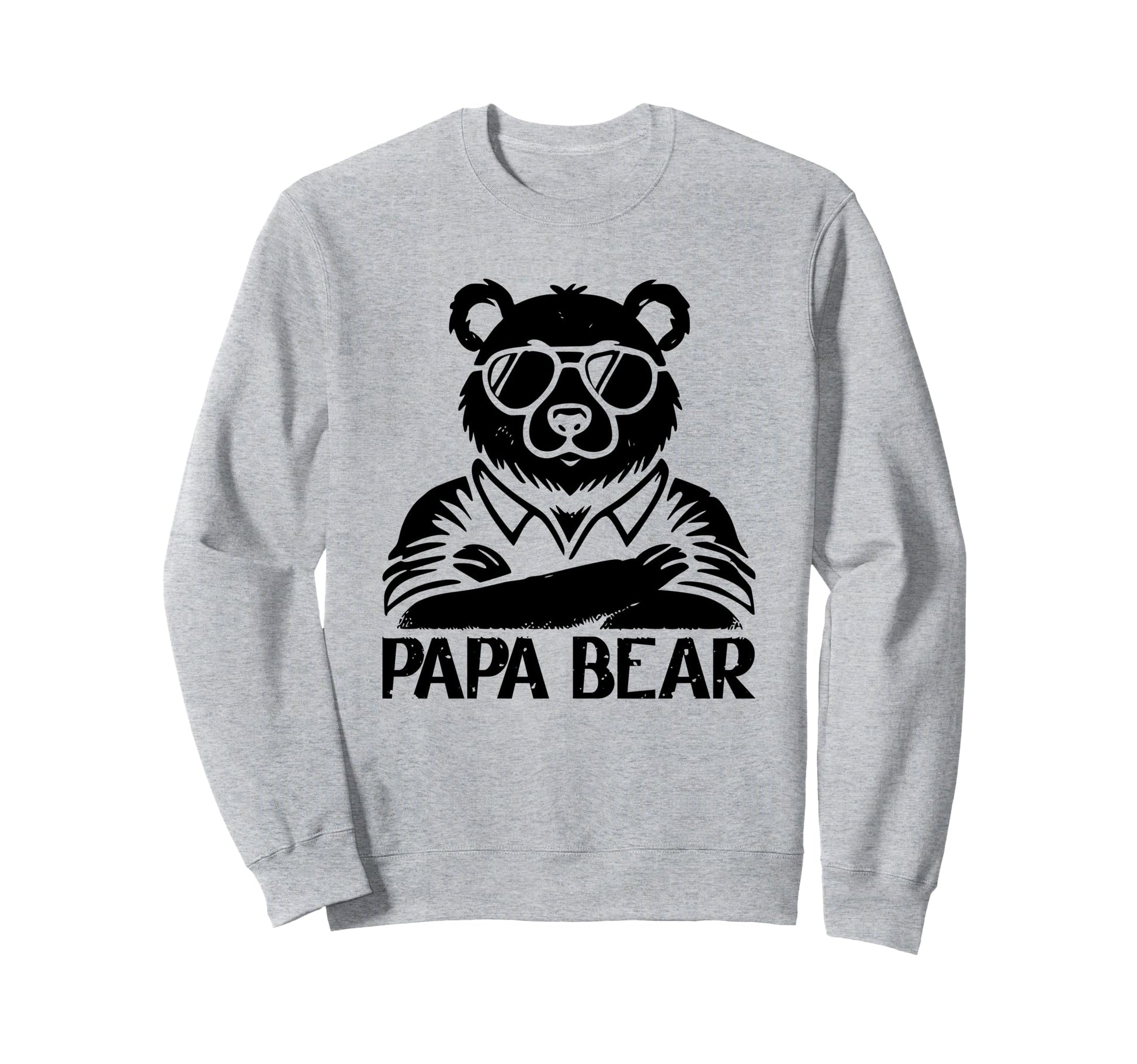 Dad Is Papa Bear Sunglasses Daddy Sweatshirt - Minimalist Print Men Women - T-Shirt, Sweatshirt, Hoodie