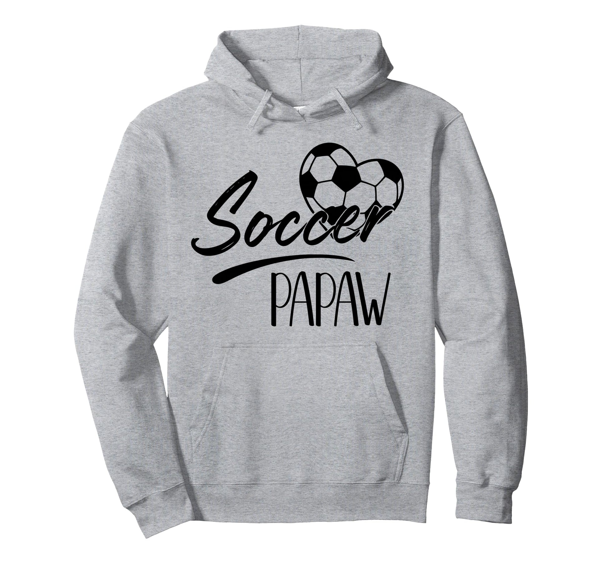 Soccer Papaw Heart Family Matching Team Hoodie - Aesthetic Graphic Unisex - T-Shirt, Sweatshirt, Hoodie