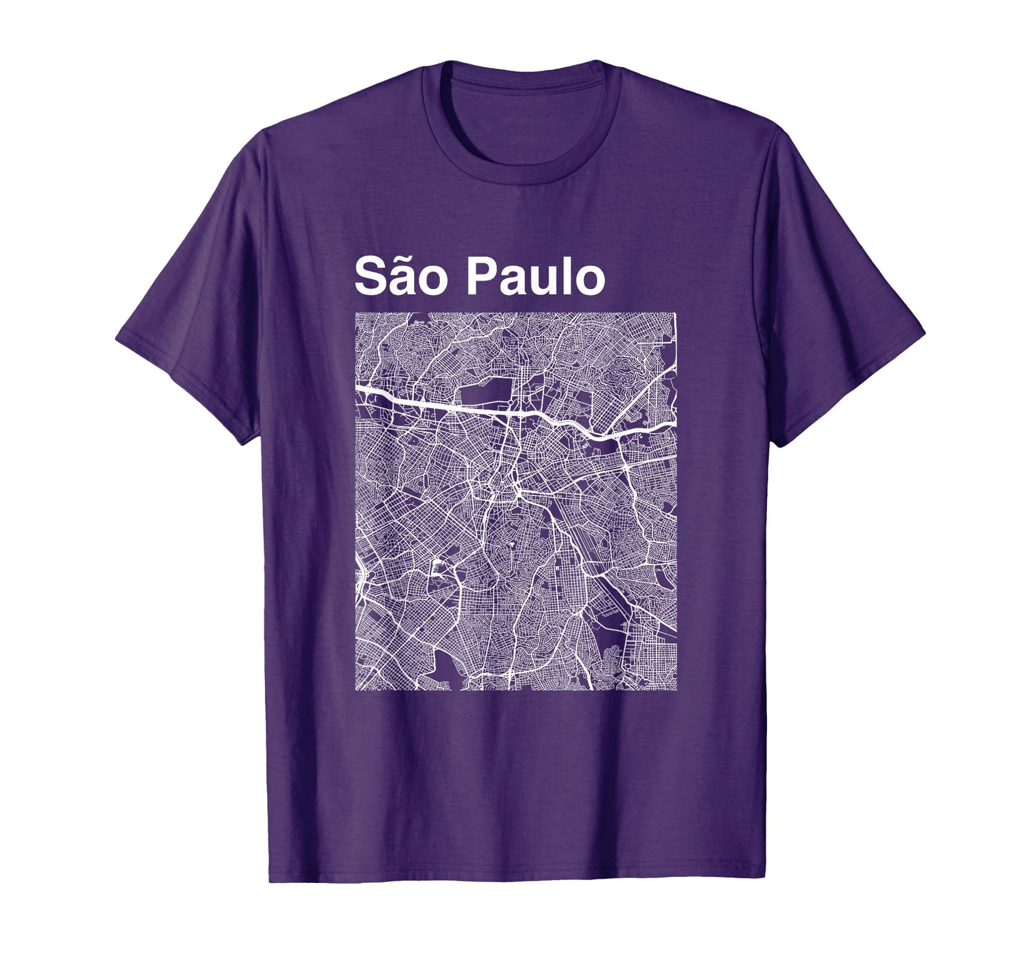 Sao Paulo Brazil City Map T-Shirt - Streetwear Style Men Women - T-Shirt, Sweatshirt, Hoodie