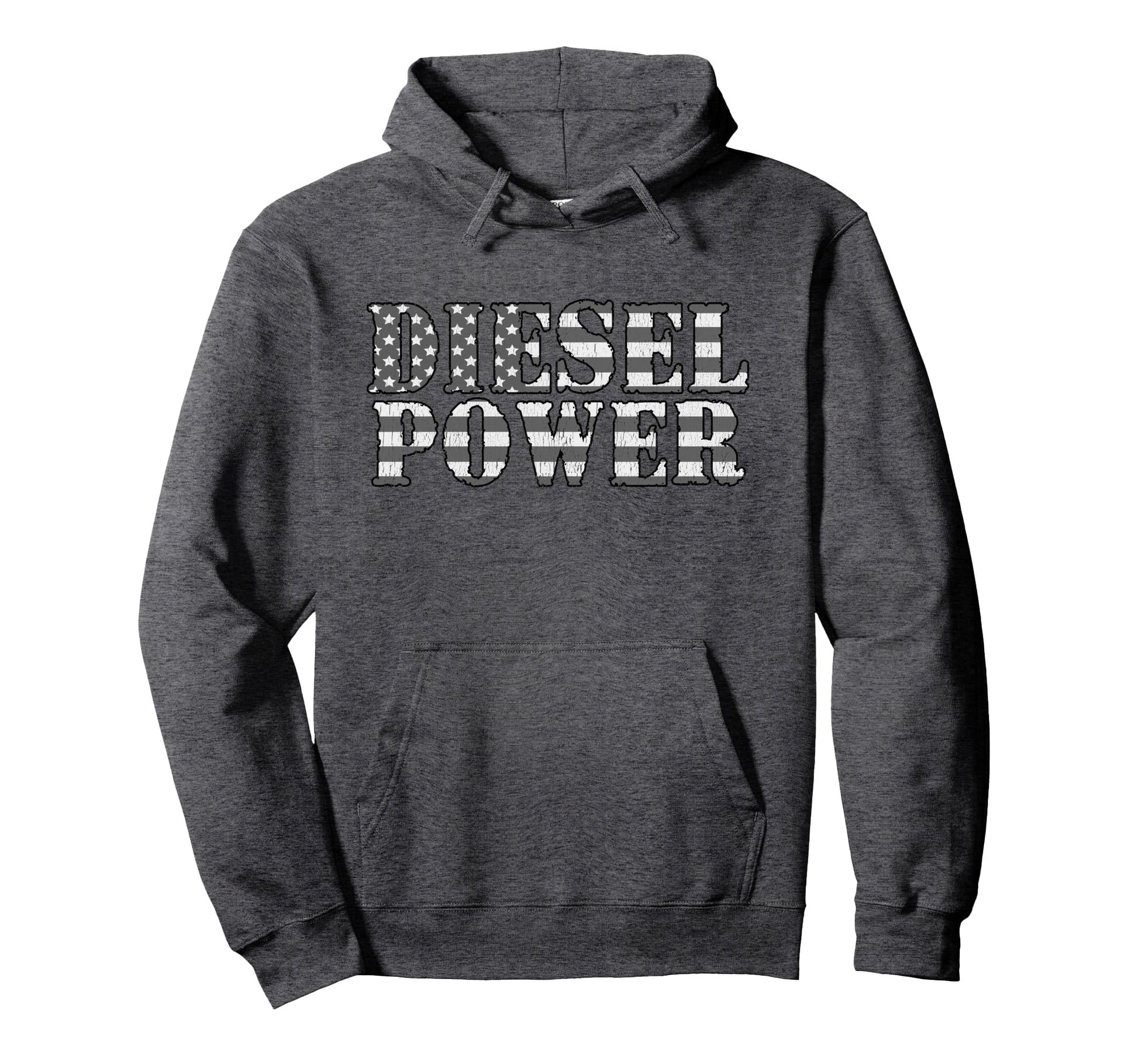 Diesel Power American Flag Funny Truck Hoodie - Minimalist Print Men Women - T-Shirt, Sweatshirt, Hoodie