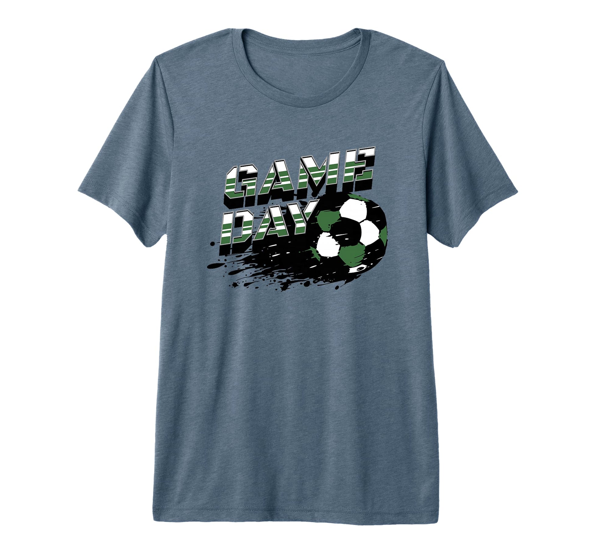 Soccer Game Day Dark Green And White T-Shirt - Minimalist Print for Adults - T-Shirt, Sweatshirt, Hoodie