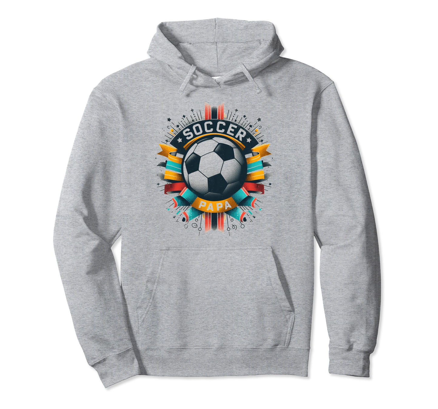 Soccer Papa Family Matching Dad Hoodie - Fun Novelty Design Men Women - T-Shirt, Sweatshirt, Hoodie