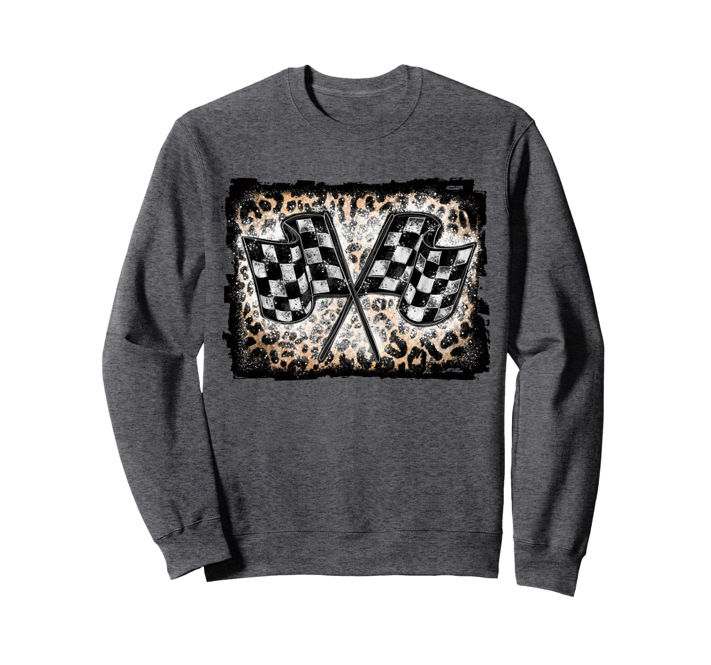 Racing Flags Racer Checkered Race Sweatshirt - Aesthetic Graphic Men Women - T-Shirt, Sweatshirt, Hoodie