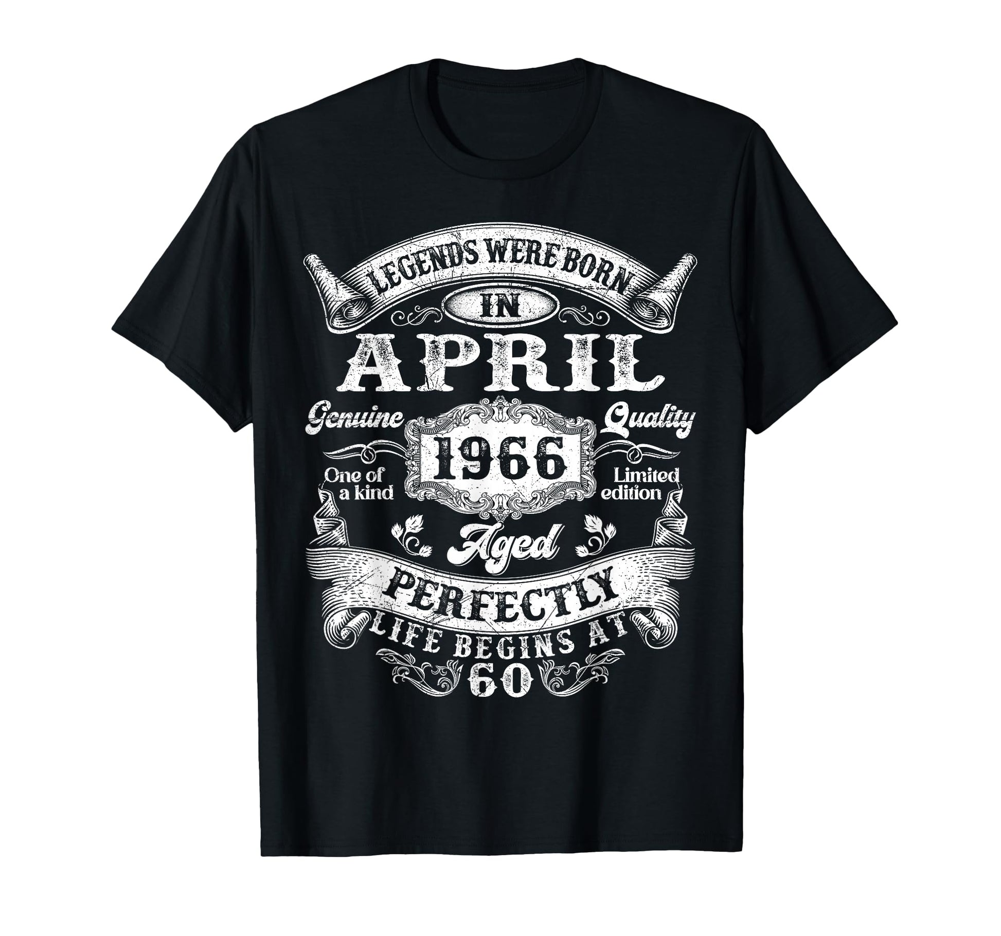 Legends Were Born April 1966 60Th T-Shirt - Aesthetic Graphic Unisex - T-Shirt, Sweatshirt, Hoodie