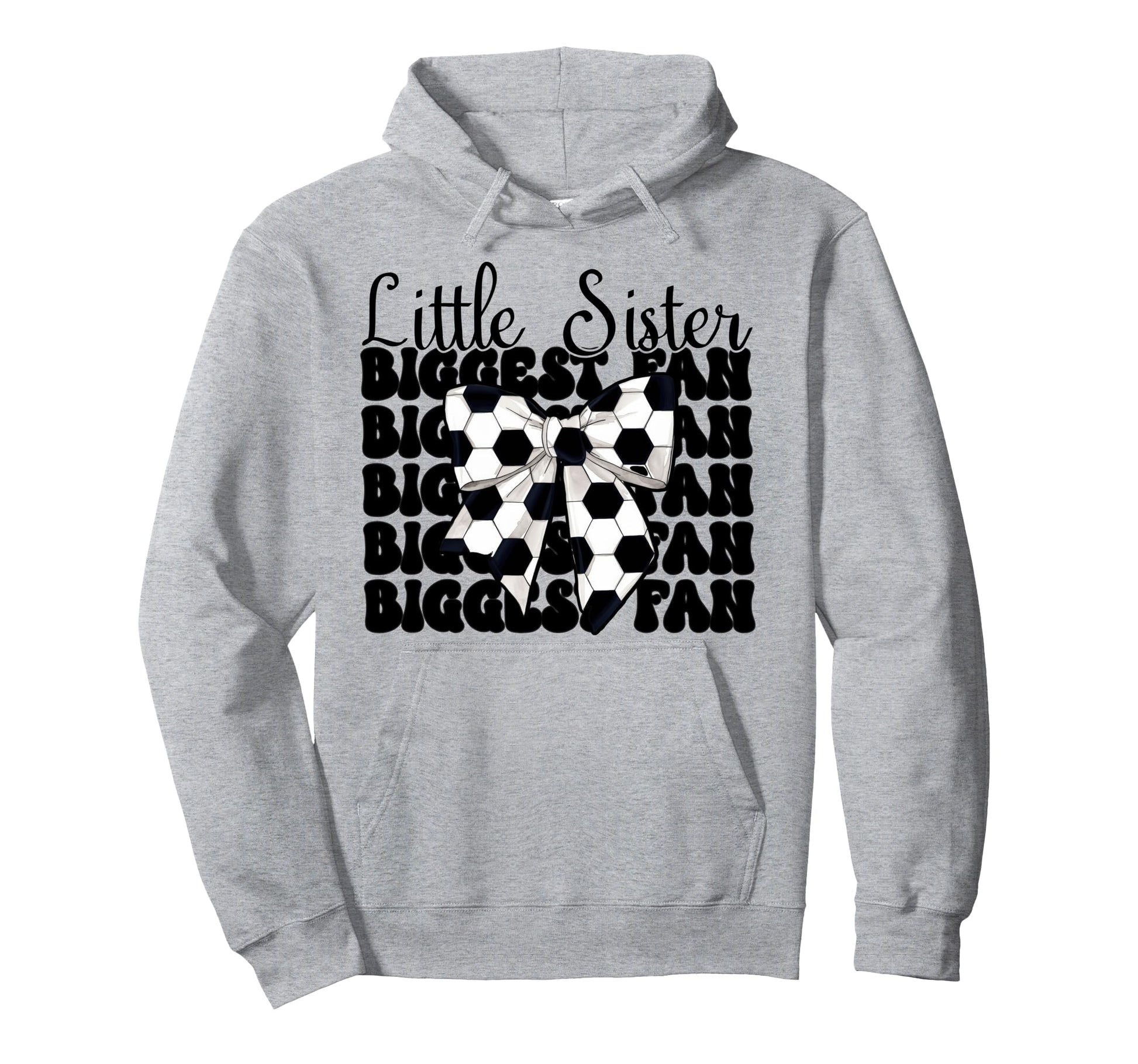 Soccer Sister Coquette Little Sister Hoodie - Trendy Graphic Unisex - T-Shirt, Sweatshirt, Hoodie