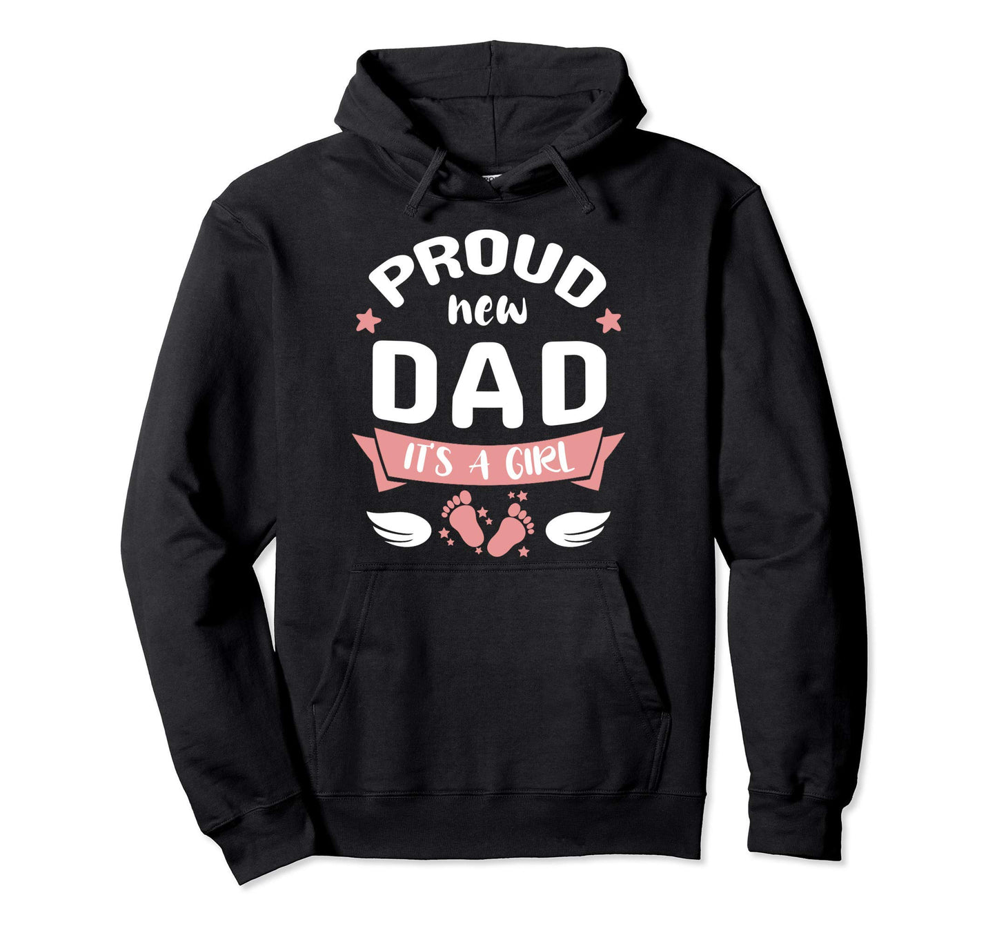Proud New Dad Its Promoted To Daddy Hoodie - Graphic Print for Adults - T-Shirt, Sweatshirt, Hoodie