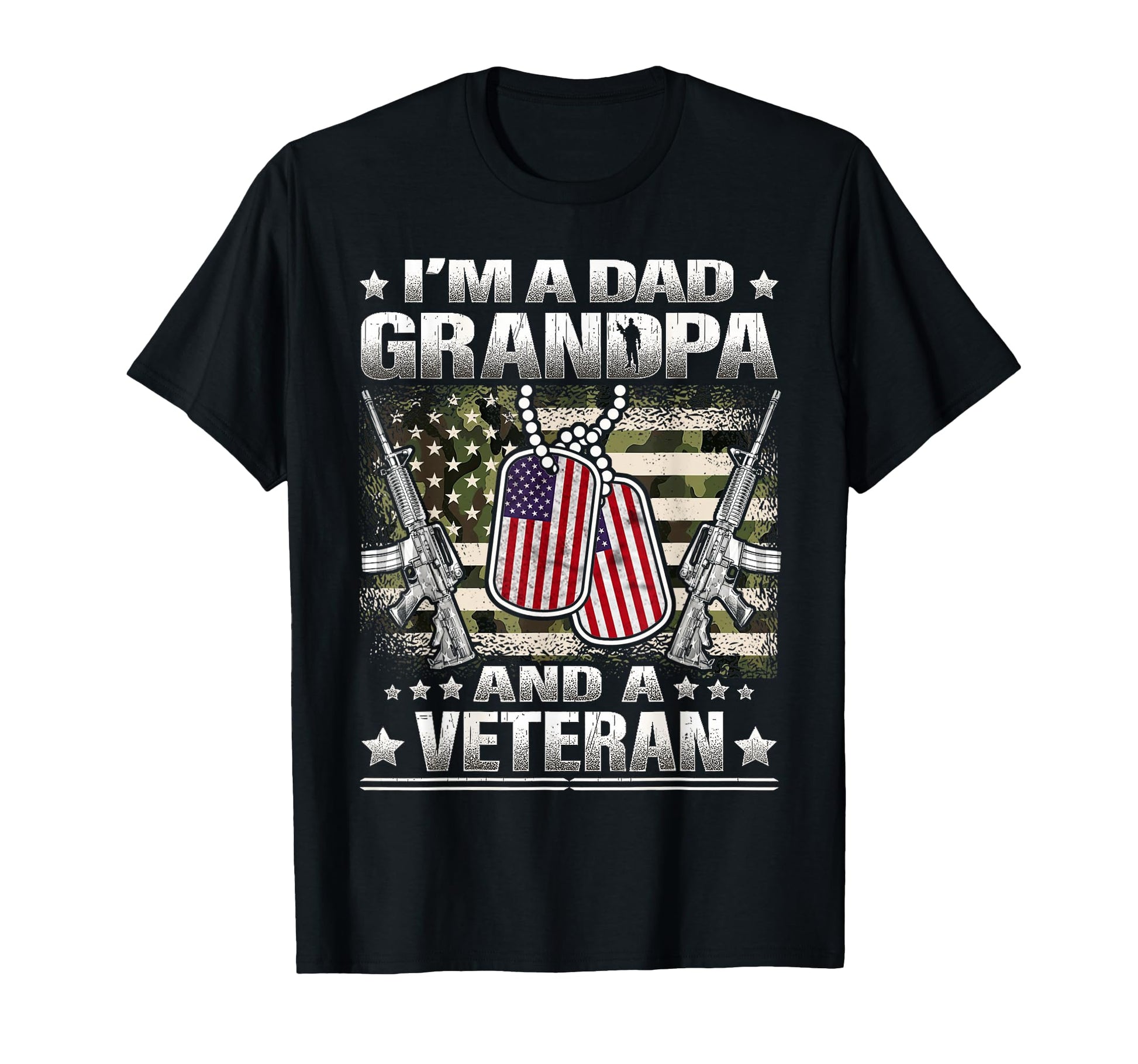 Veteran Im Dad Grandpa And Veteran T-Shirt - Minimalist Print for Adults - T-Shirt, Sweatshirt, Hoodie