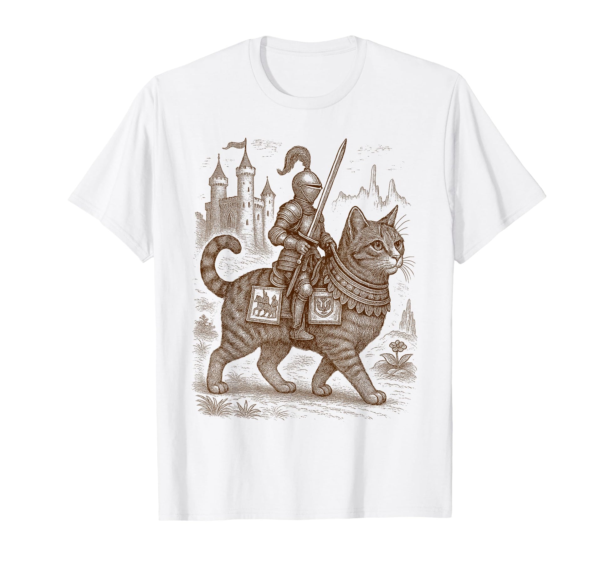 Knight Cat Cat Knight Funny Sarcasm T-Shirt - Streetwear Style for Adults - T-Shirt, Sweatshirt, Hoodie