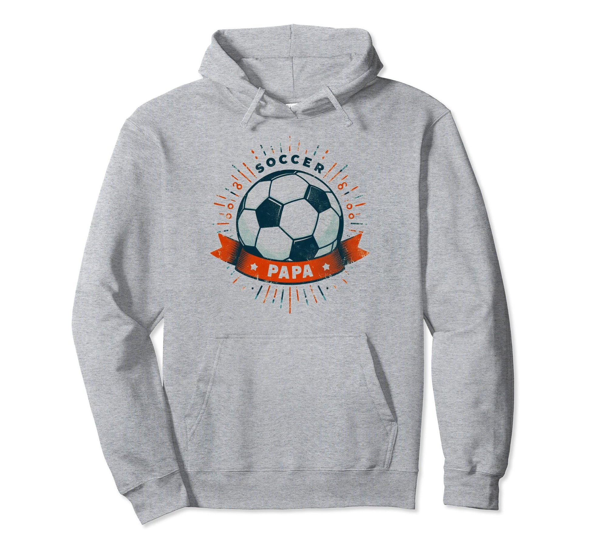 Soccer Papa Family Matching Dad Hoodie - Fun Novelty Design for Adults - T-Shirt, Sweatshirt, Hoodie