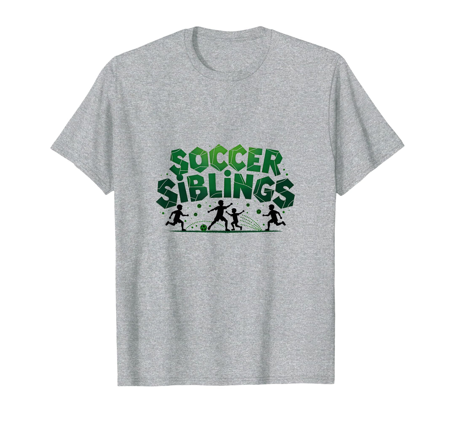 Soccer Siblings Family Teamwork Soccer T-Shirt - Custom Art Print Unisex - T-Shirt, Sweatshirt, Hoodie