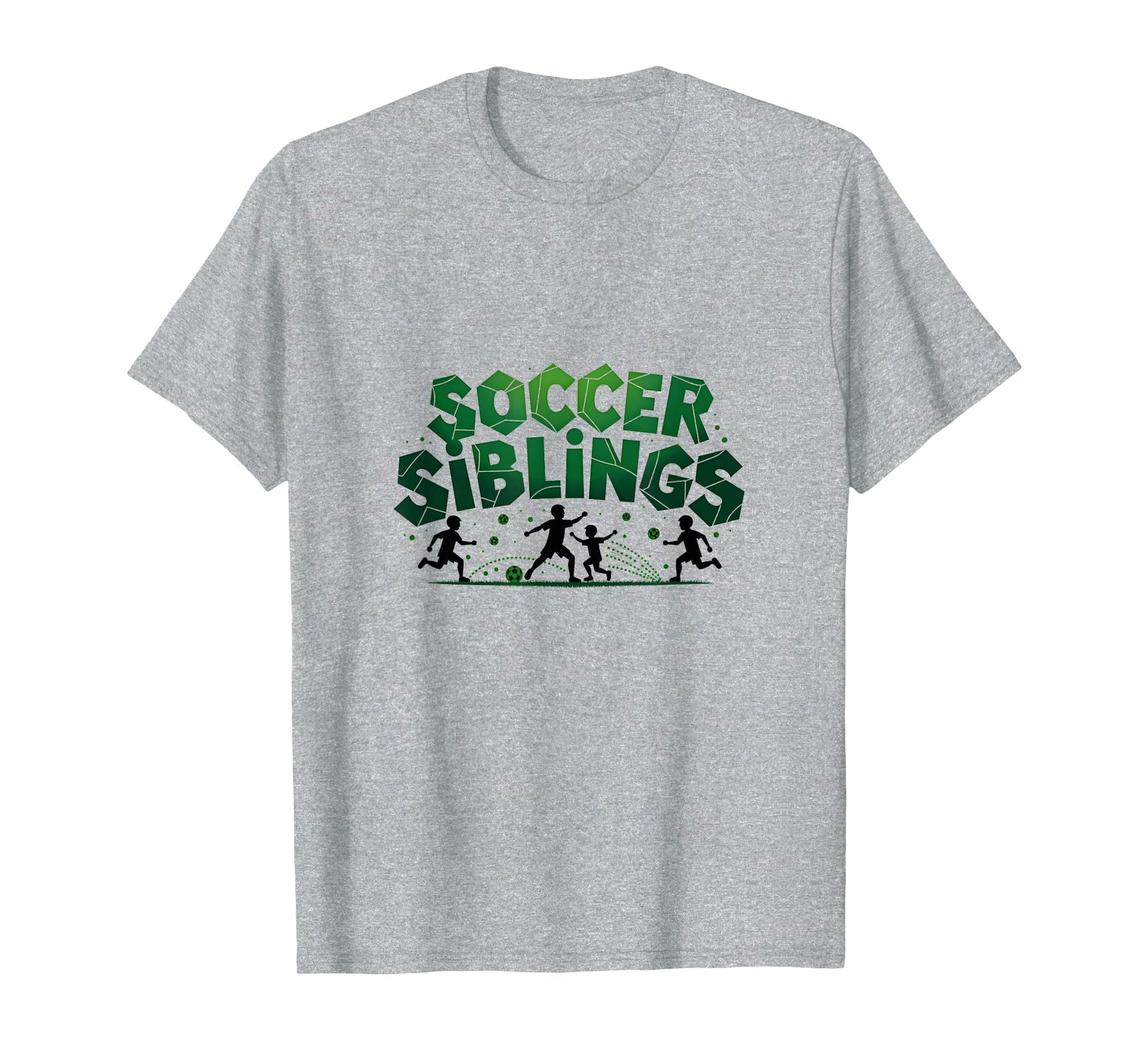 Soccer Siblings Family Teamwork Soccer T-Shirt - Custom Art Print Unisex - T-Shirt, Sweatshirt, Hoodie