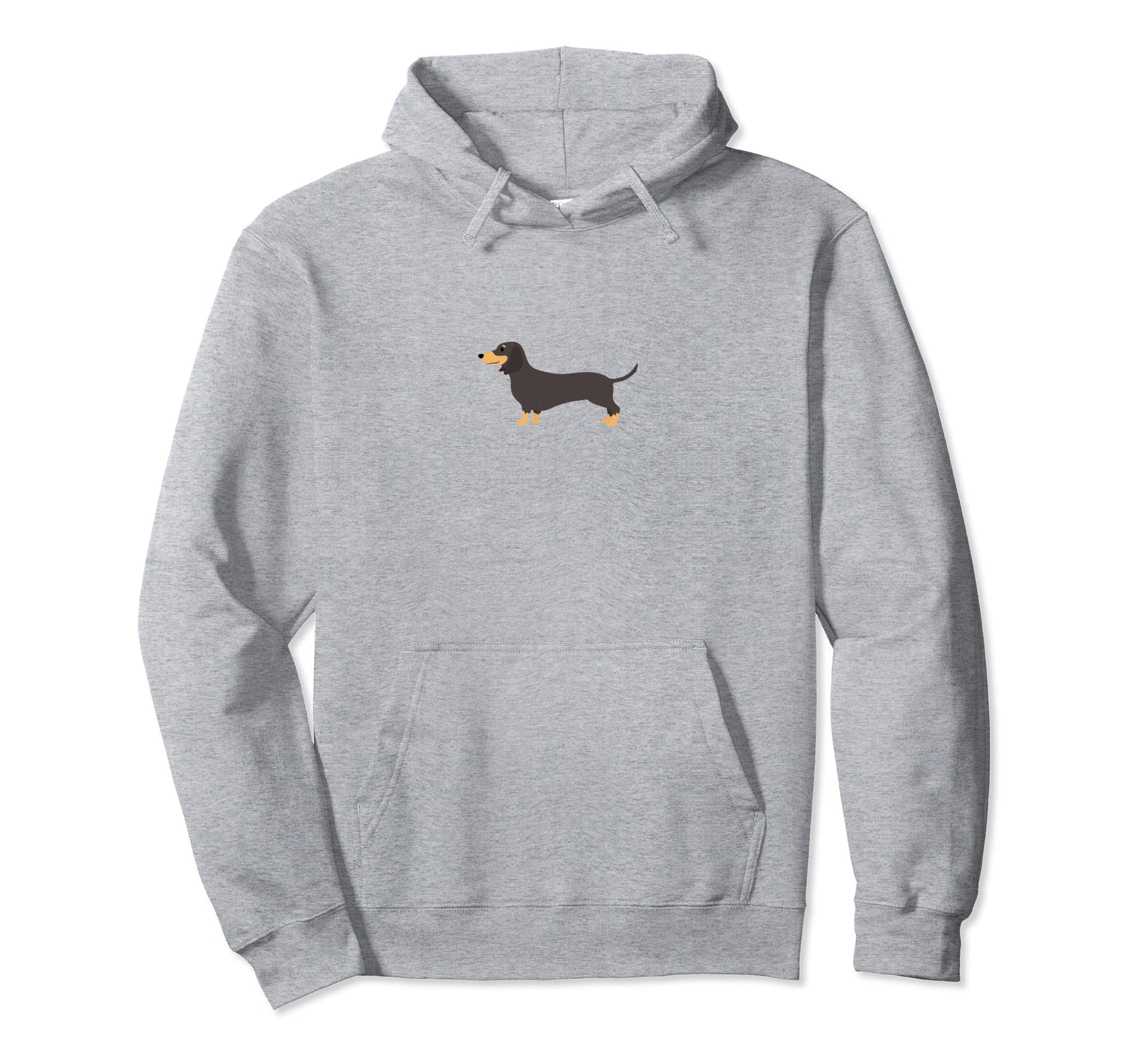 Minimalist Dachshund Art Pocket Doxie Hoodie - Custom Art Print for Adults - T-Shirt, Sweatshirt, Hoodie