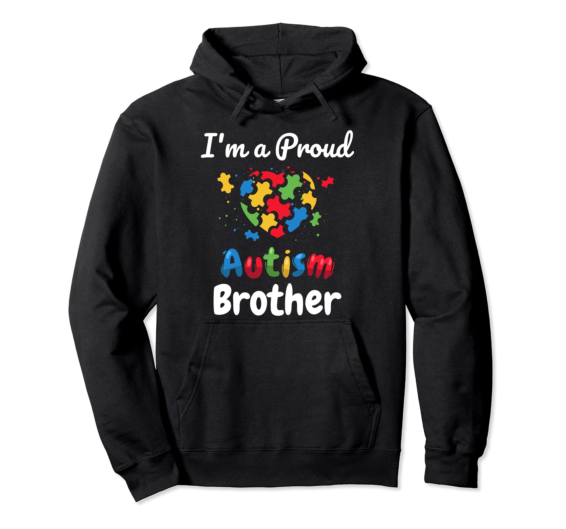 Im Proud Autism Brother Heart Gifts Hoodie - Minimalist Print Unisex - T-Shirt, Sweatshirt, Hoodie