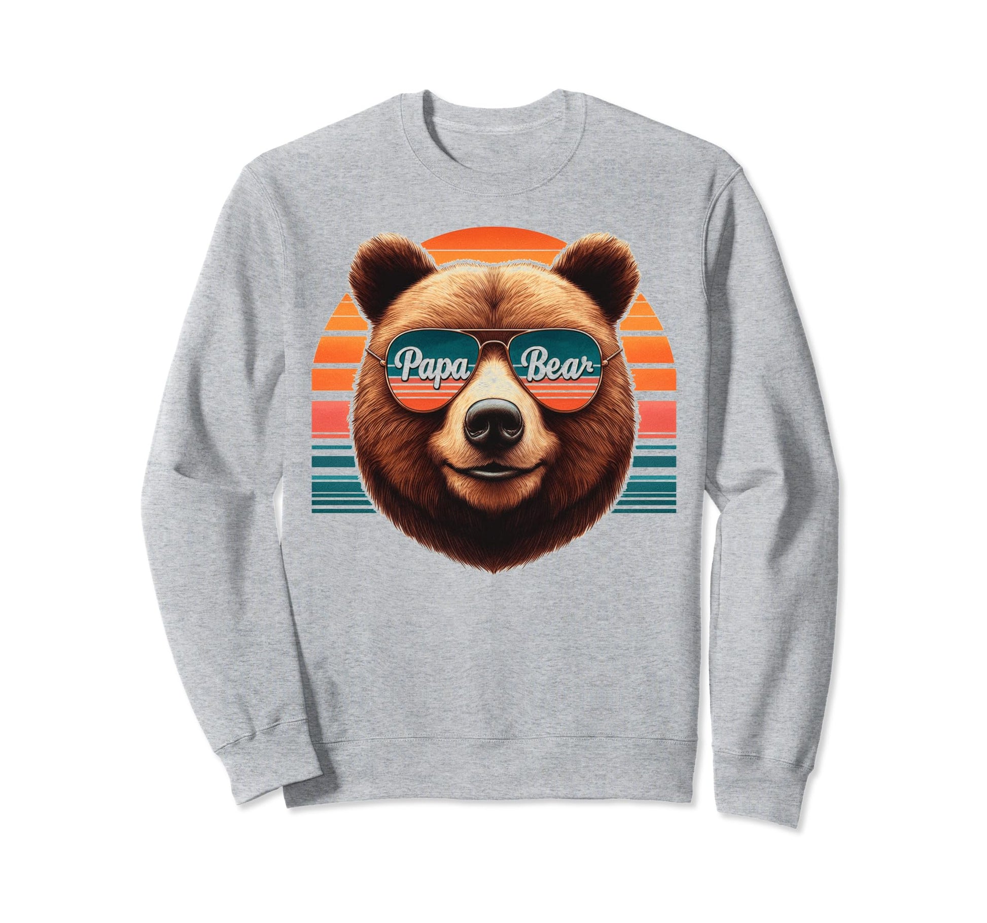 Papa Bear Sunglasses Funny Bear Dad Sweatshirt - Trendy Graphic for Adults - T-Shirt, Sweatshirt, Hoodie