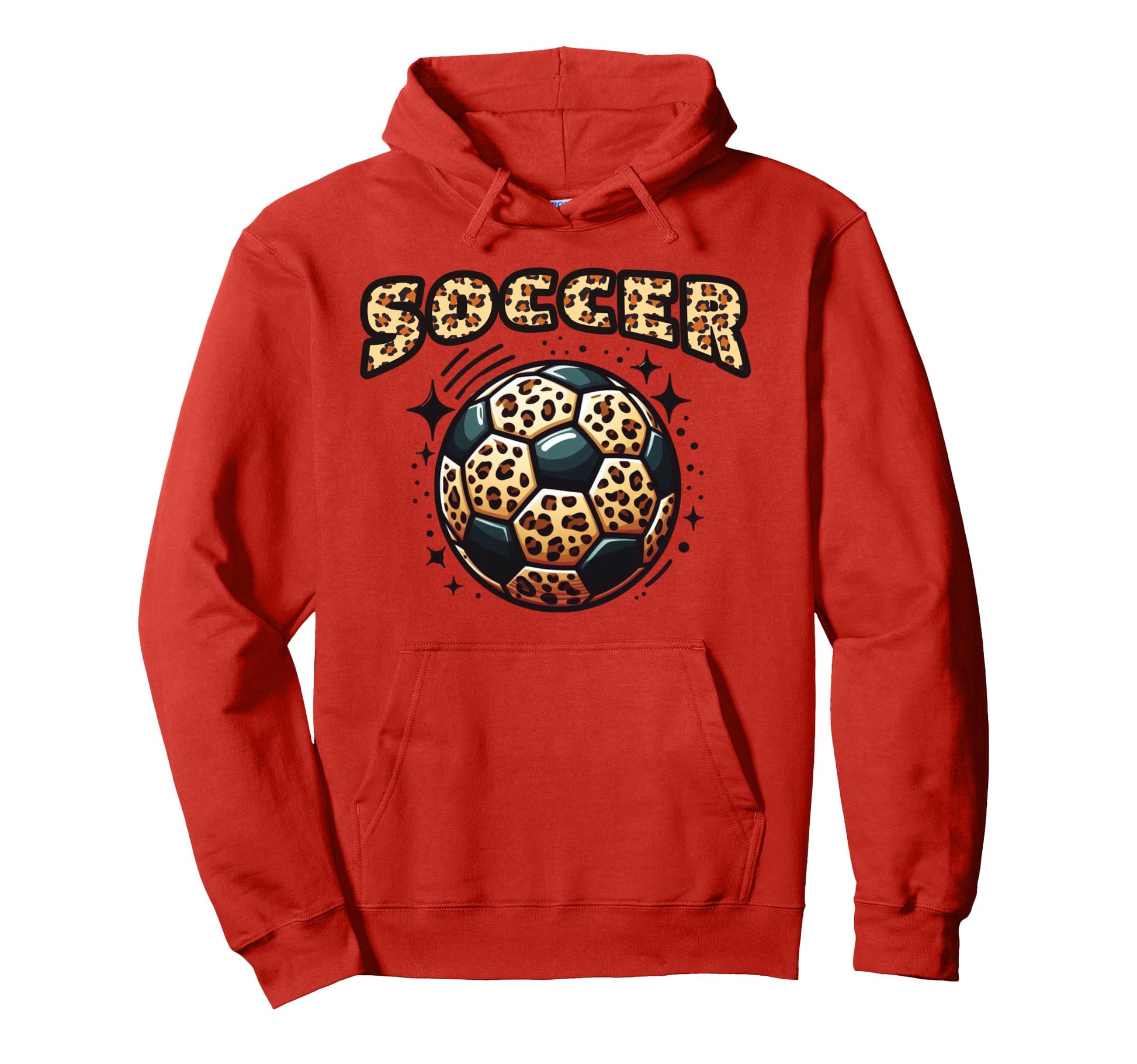 Soccer Ball Leopard Hoodie - Custom Art Print Unisex - T-Shirt, Sweatshirt, Hoodie