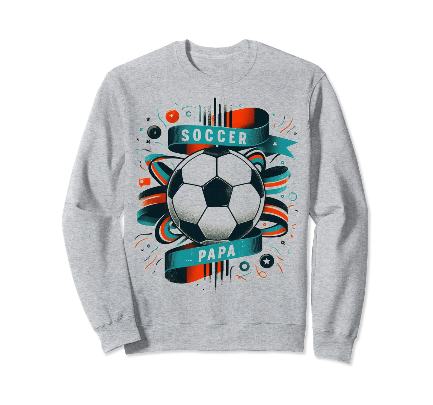 Soccer Papa Family Matching Dad Sweatshirt - Custom Art Print Men Women - T-Shirt, Sweatshirt, Hoodie