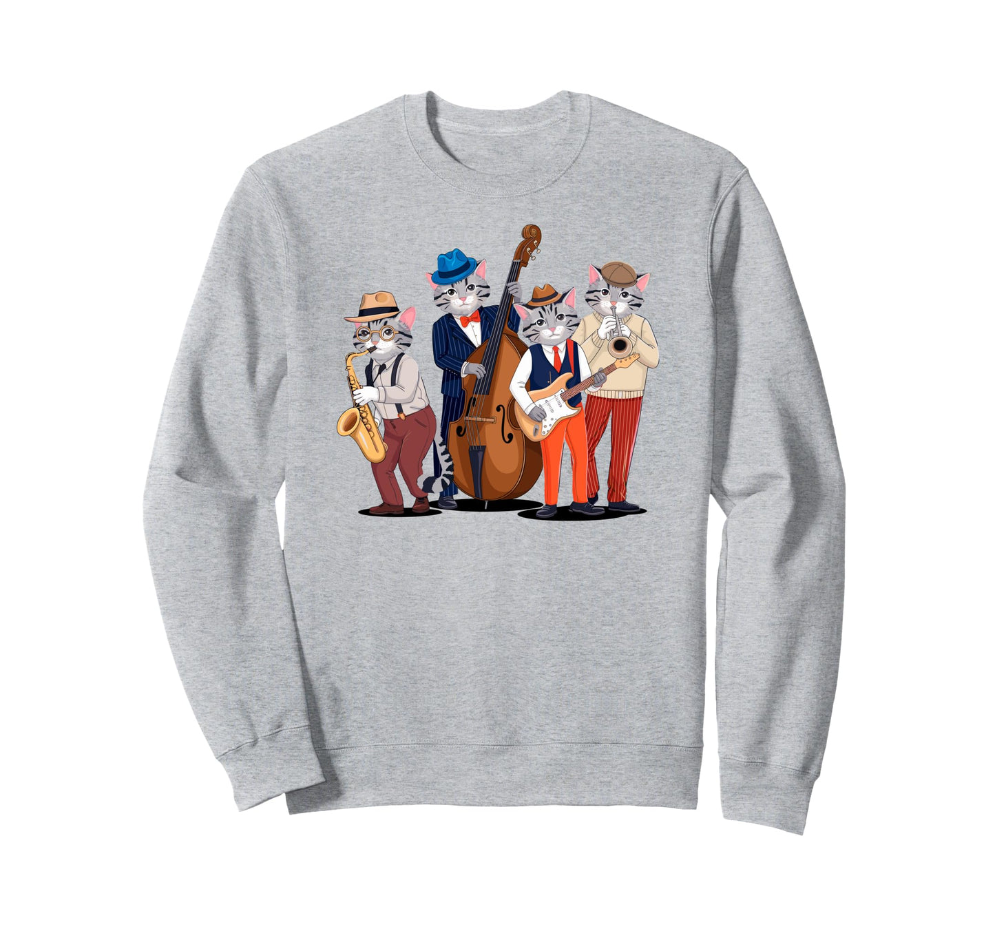 Cat Lover Cat Music Band Cats Sweatshirt - Streetwear Style Unisex - T-Shirt, Sweatshirt, Hoodie