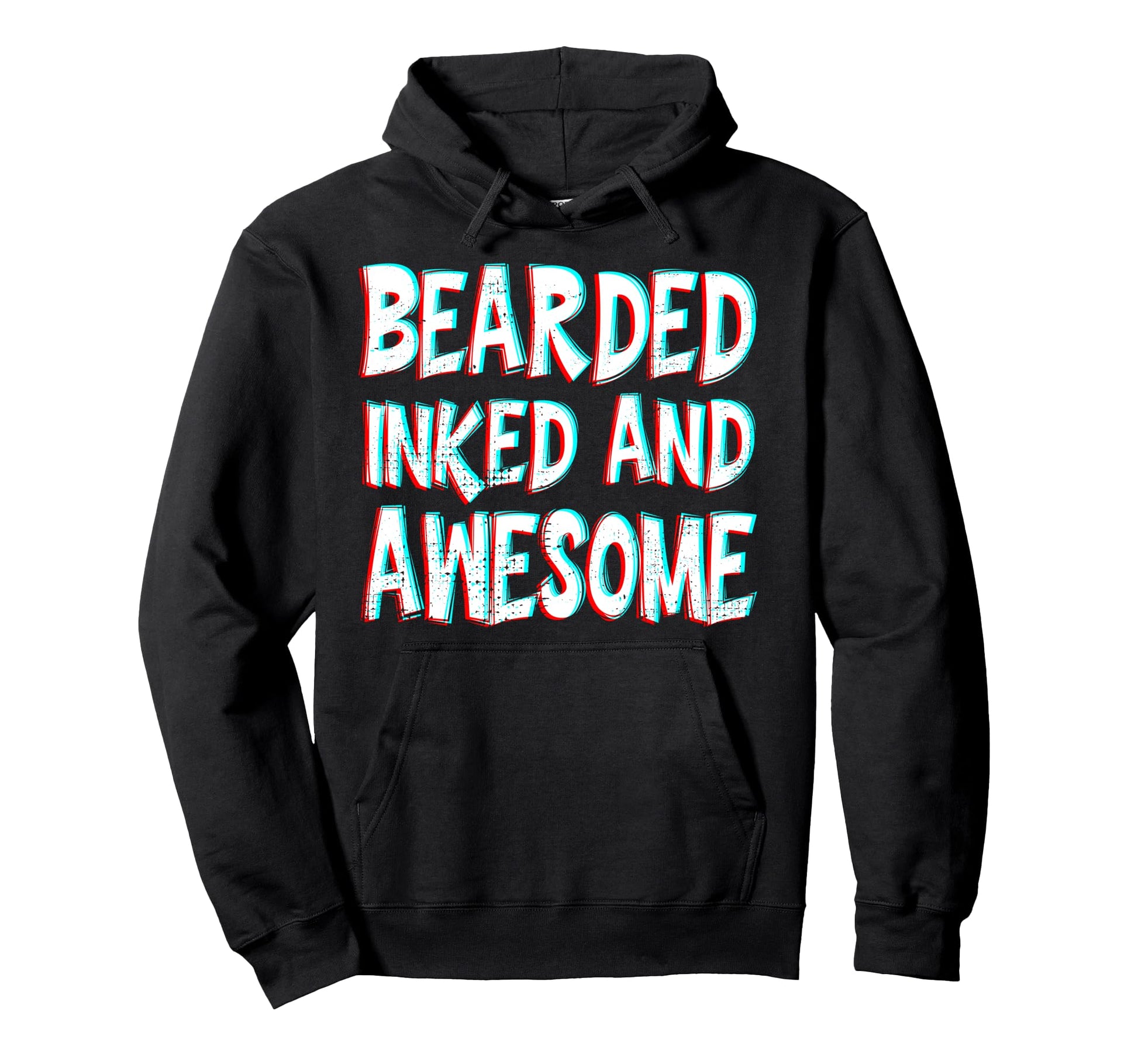 Bearded Inked And Awesome Tattooed Dad Hoodie - Aesthetic Graphic Unisex - T-Shirt, Sweatshirt, Hoodie