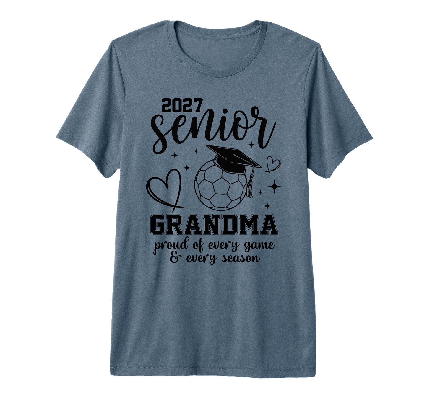 2027 Senior Soccer Grandma Proud T-Shirt - Minimalist Print Men Women - T-Shirt, Sweatshirt, Hoodie