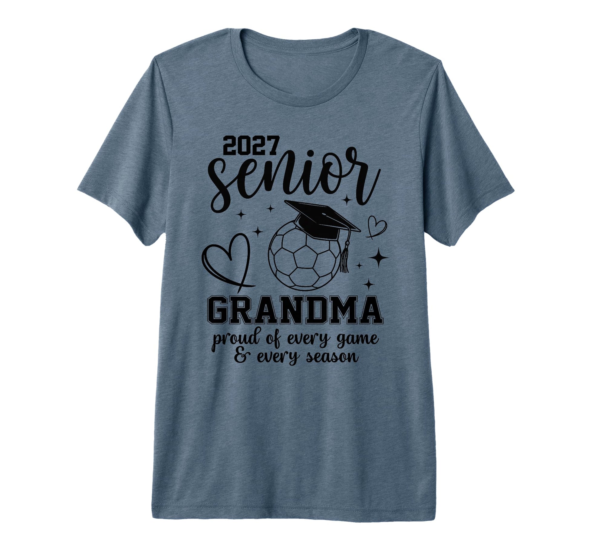2027 Senior Soccer Grandma Proud T-Shirt - Minimalist Print Men Women - T-Shirt, Sweatshirt, Hoodie