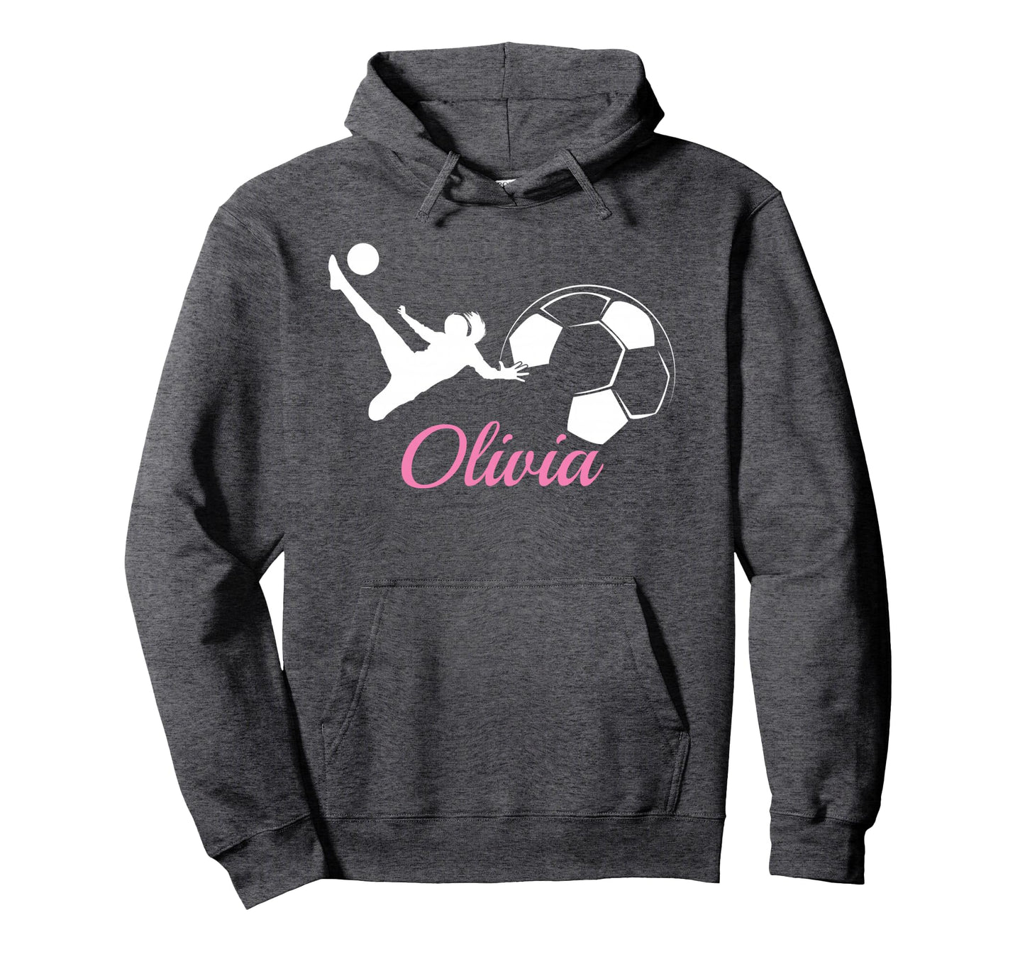 Olivia Name Soccer Personalized Gift Hoodie - Graphic Print for Adults - T-Shirt, Sweatshirt, Hoodie