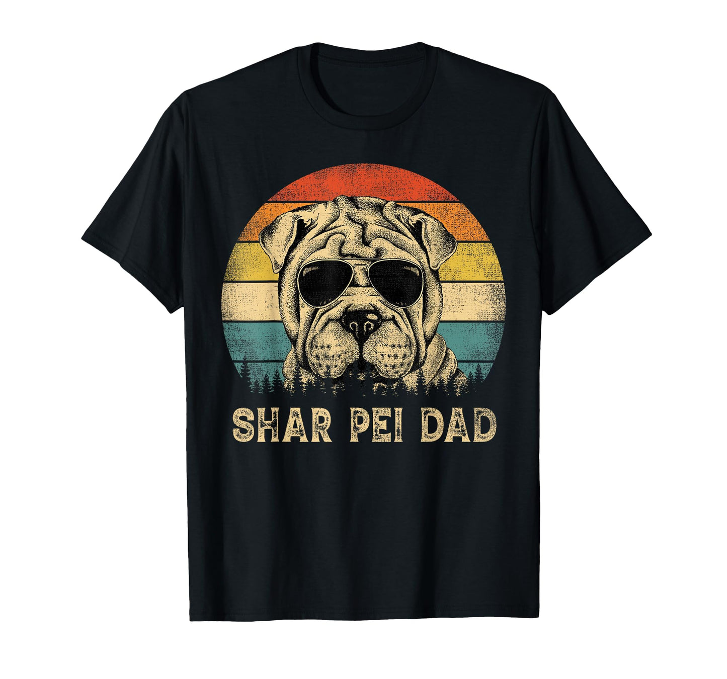 Shar Pei Dad Dog Lovers Fathers Day T-Shirt - Graphic Print for Adults - T-Shirt, Sweatshirt, Hoodie