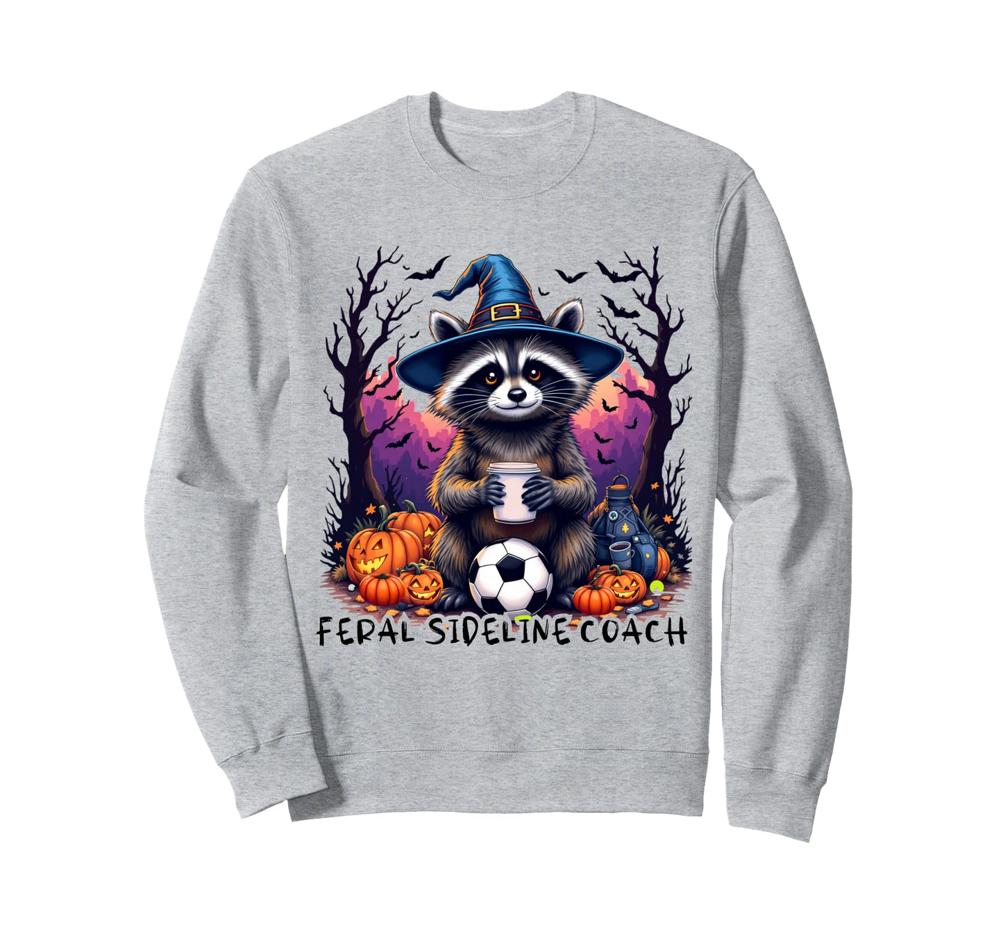 Halloween Soccer Mom Feral Soccer Sweatshirt - Casual Everyday Wear Unisex - T-Shirt, Sweatshirt, Hoodie