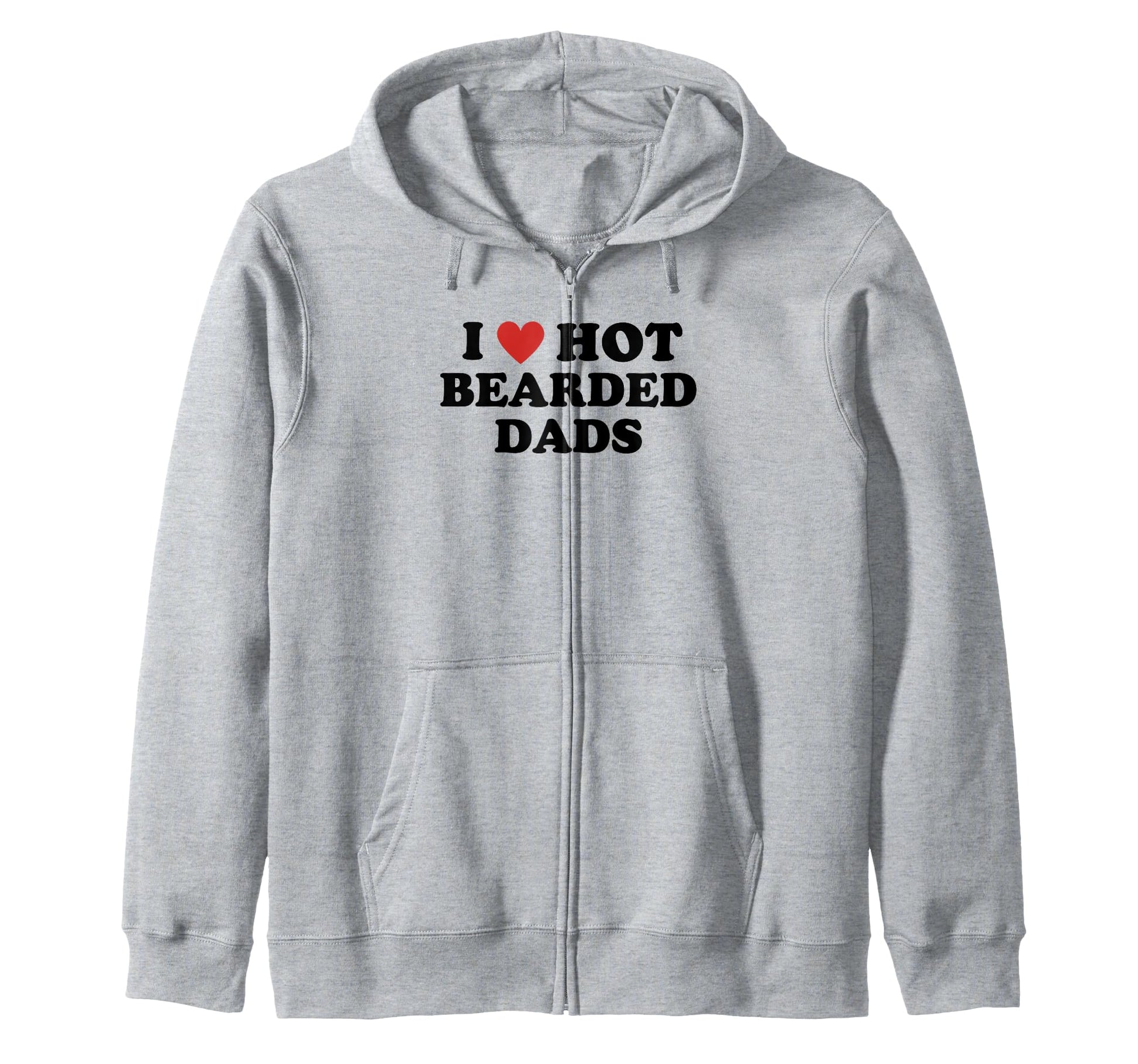 Hot Bearded Dads Heart Love Sweatshirt - Fun Novelty Design for Adults - T-Shirt, Sweatshirt, Hoodie