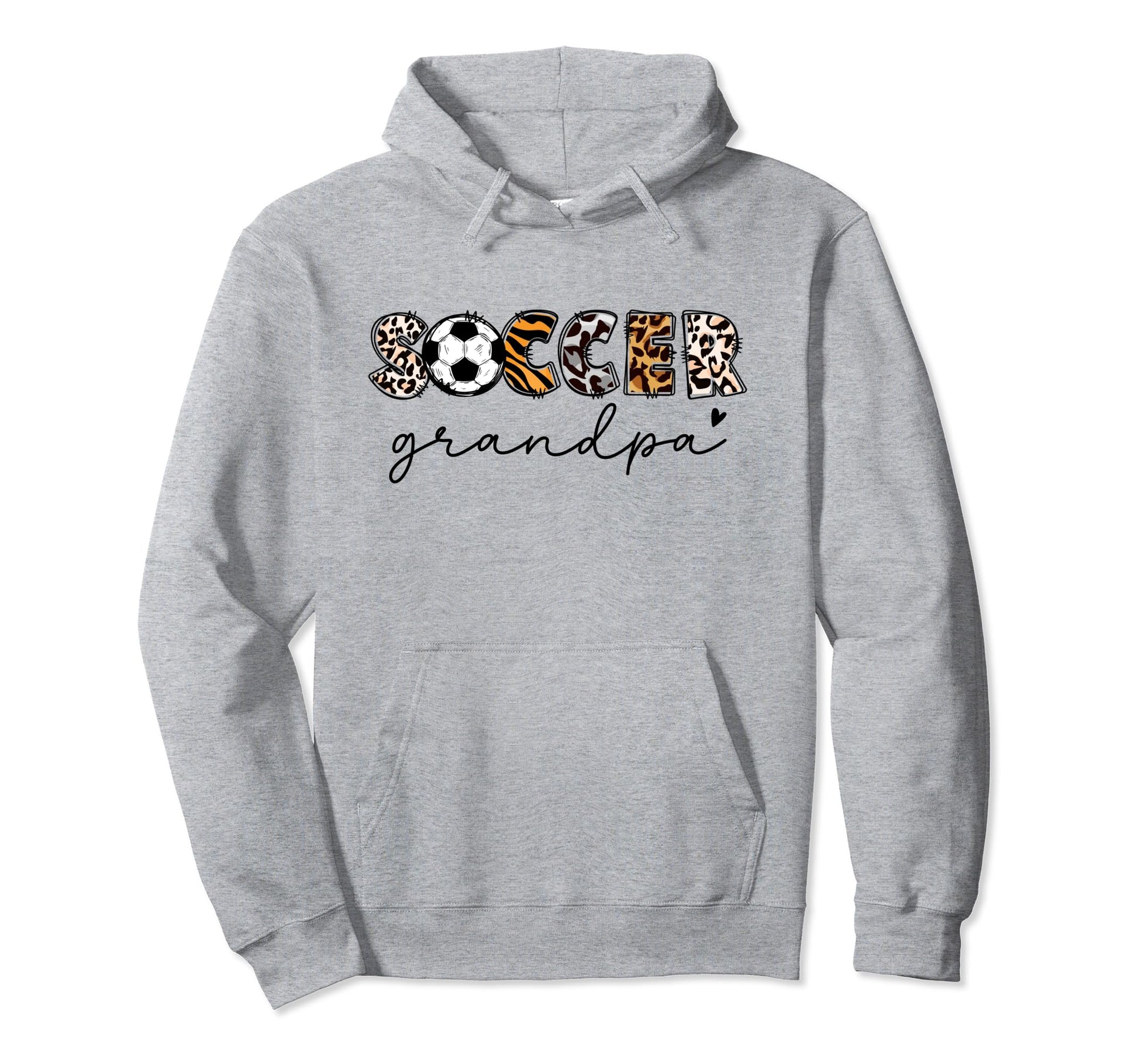 Soccer Grandpa Leopard Soccer Player Hoodie - Streetwear Style Men Women - T-Shirt, Sweatshirt, Hoodie