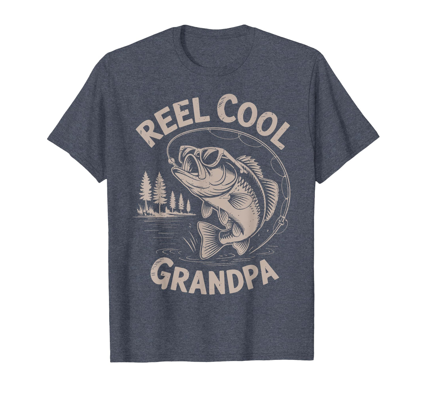 Reel Great Grandpa Step Dad Fishing T-Shirt - Graphic Print for Adults - T-Shirt, Sweatshirt, Hoodie