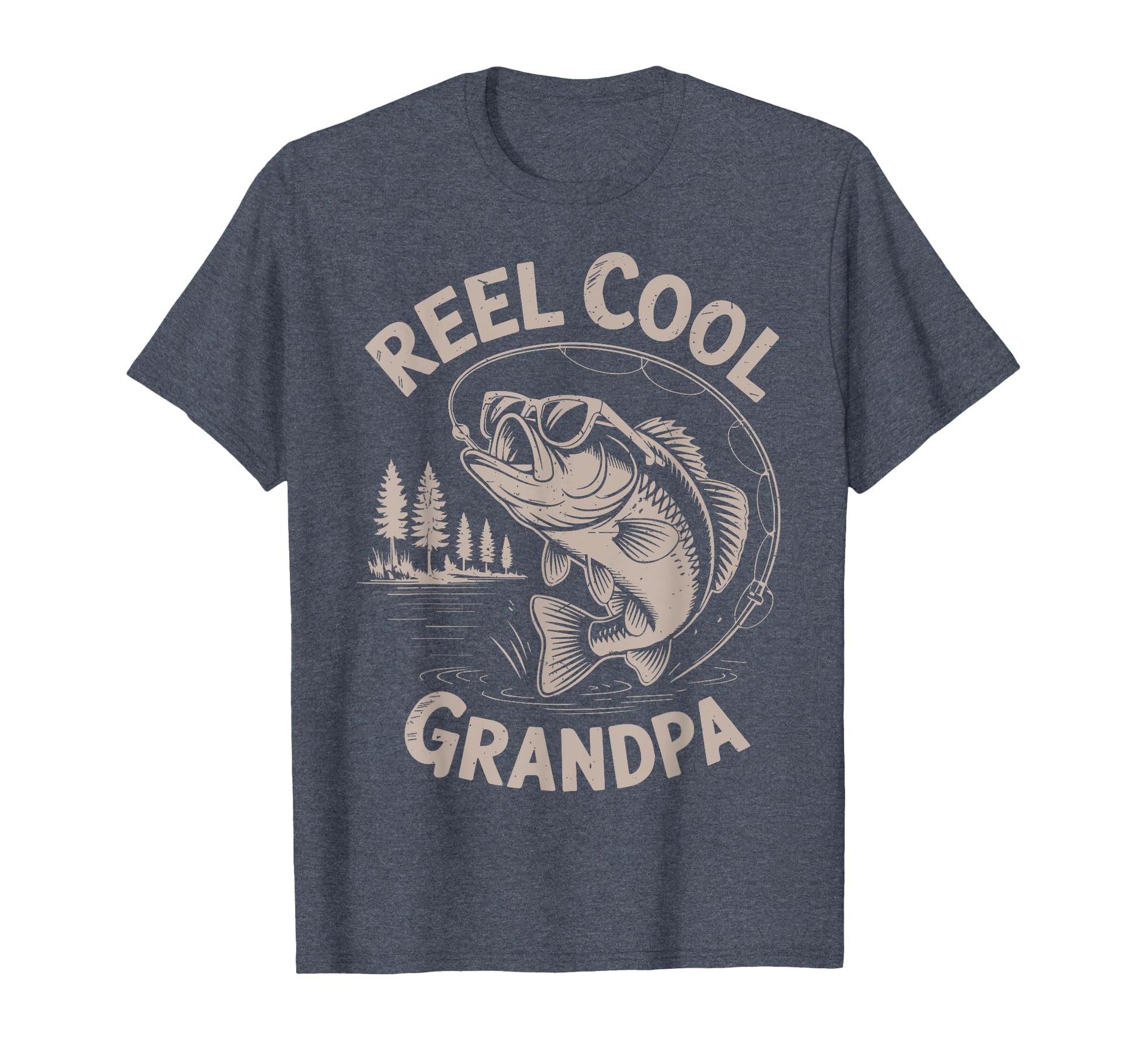 Reel Great Grandpa Step Dad Fishing T-Shirt - Graphic Print for Adults - T-Shirt, Sweatshirt, Hoodie