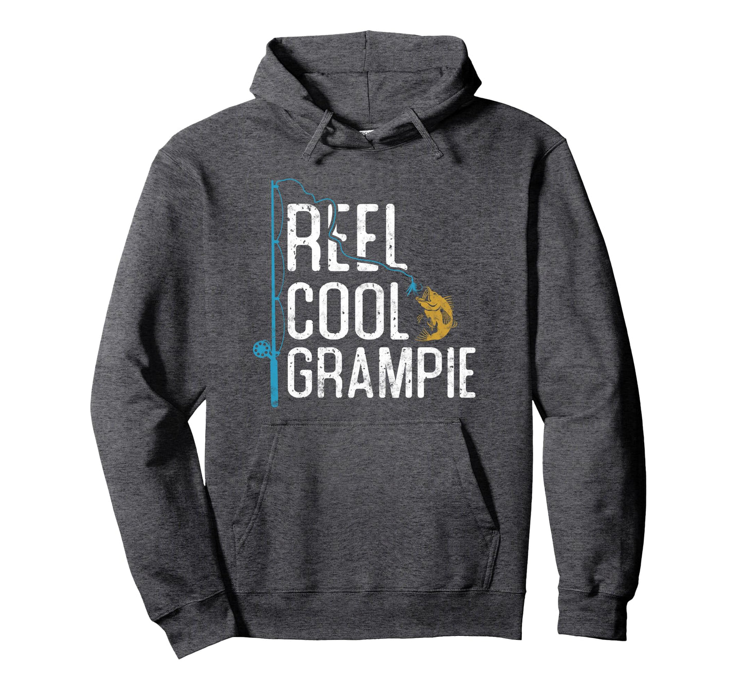 Fishing Reel Grampie Fathers Day Gift Hoodie - Custom Art Print for Adults - T-Shirt, Sweatshirt, Hoodie