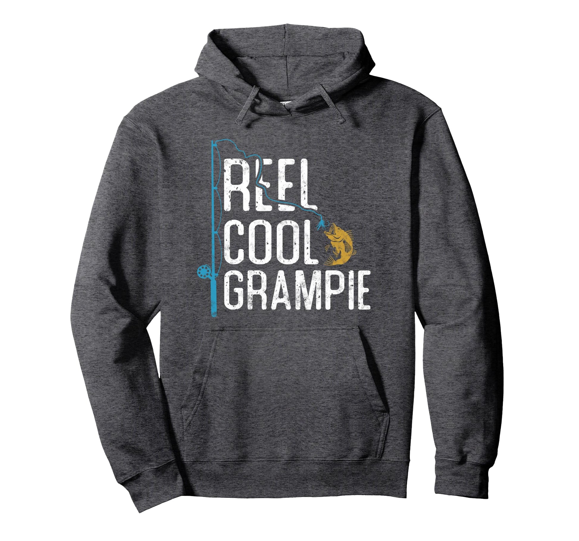 Fishing Reel Grampie Fathers Day Gift Hoodie - Custom Art Print for Adults - T-Shirt, Sweatshirt, Hoodie