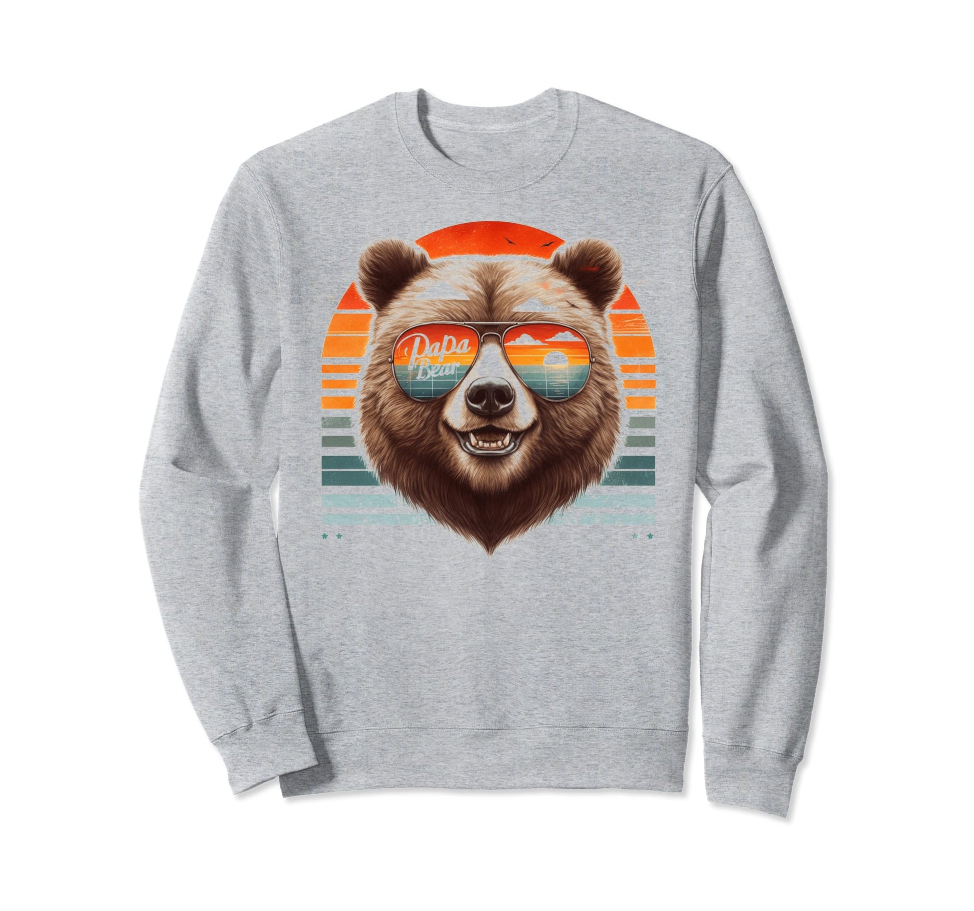 Papa Bear Sunglasses Funny Bear Sweatshirt - Aesthetic Graphic Men Women - T-Shirt, Sweatshirt, Hoodie