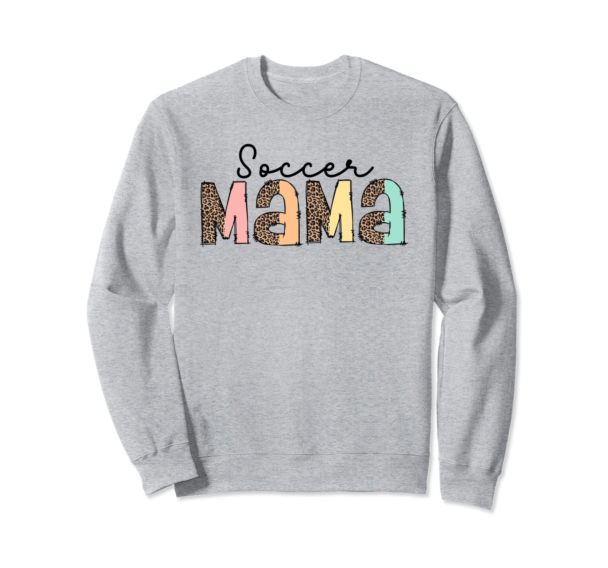Proud Soccer Mama Mom Leopard Sweatshirt - Custom Art Print Men Women - T-Shirt, Sweatshirt, Hoodie