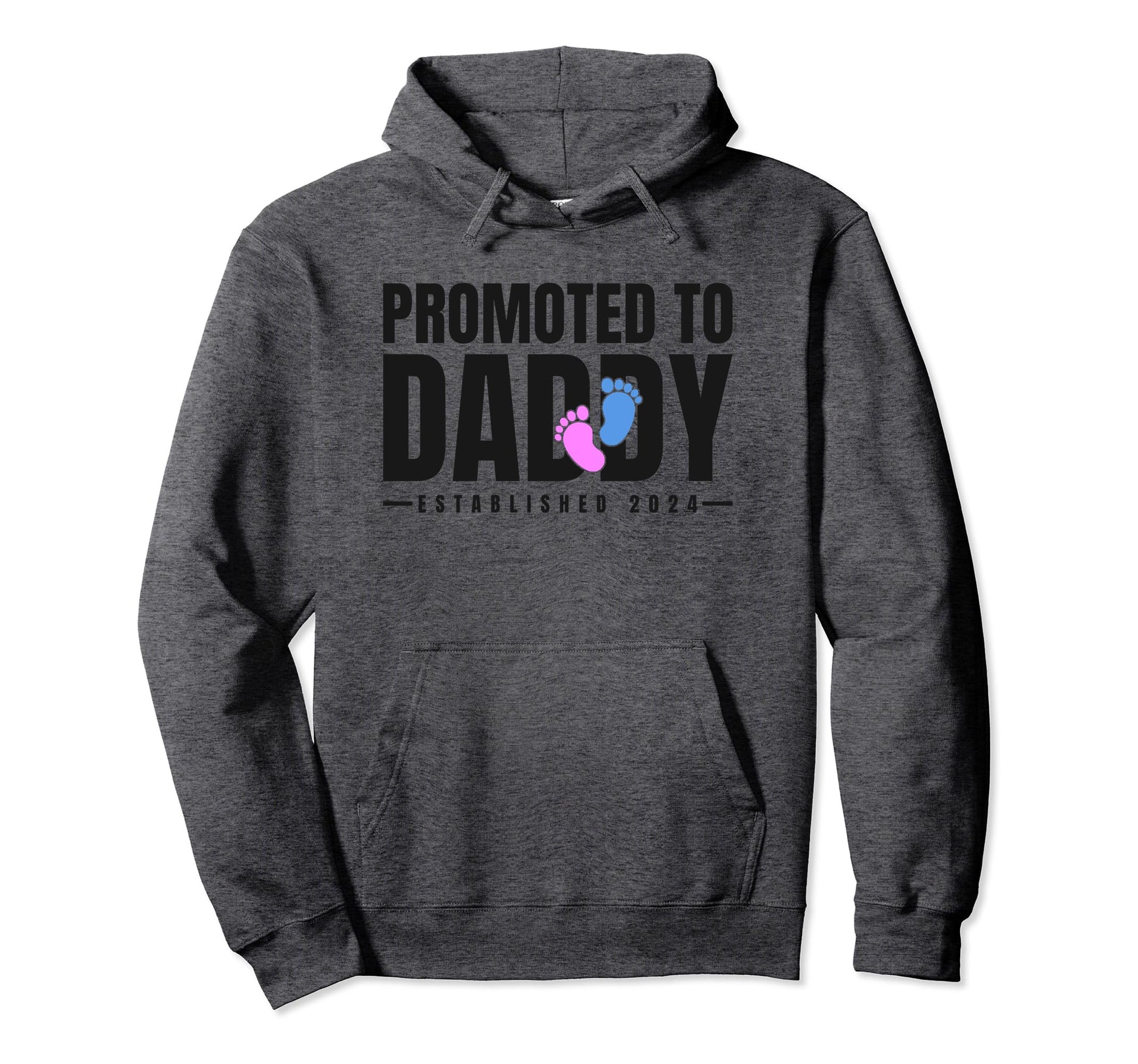 Promoted To Daddy Established Hoodie - Casual Everyday Wear for Adults - T-Shirt, Sweatshirt, Hoodie