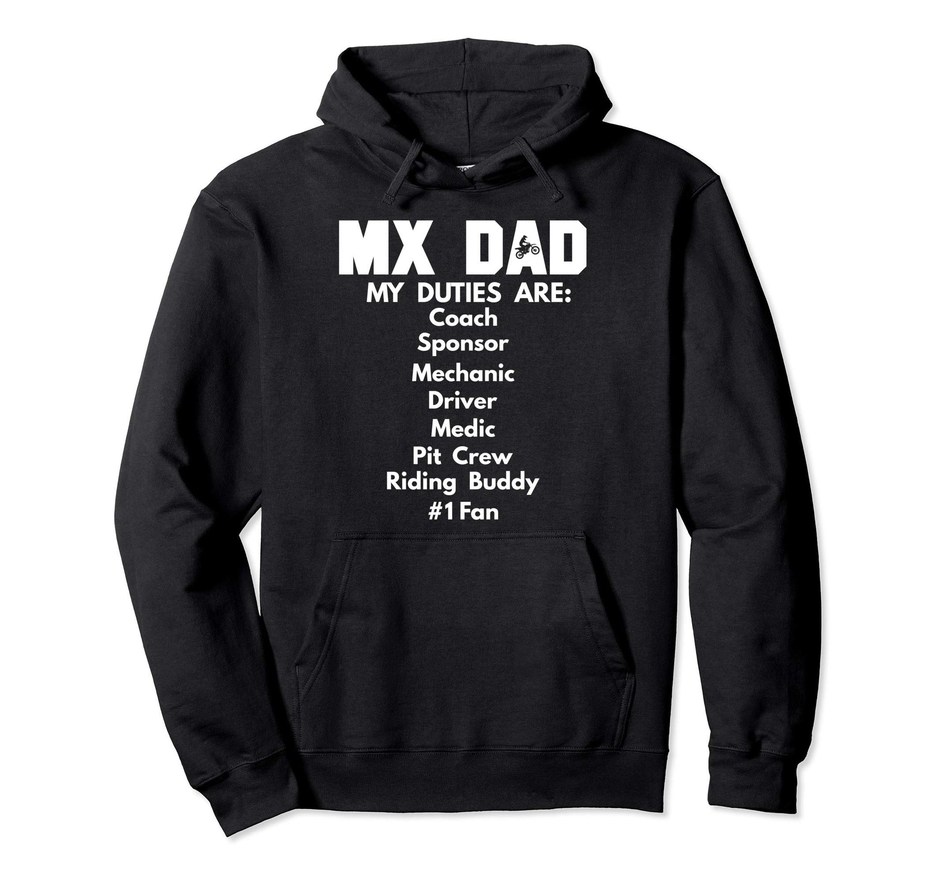 Motocross Mx Dad Dirt Bike Fathers Day Hoodie - Streetwear Style Unisex - T-Shirt, Sweatshirt, Hoodie