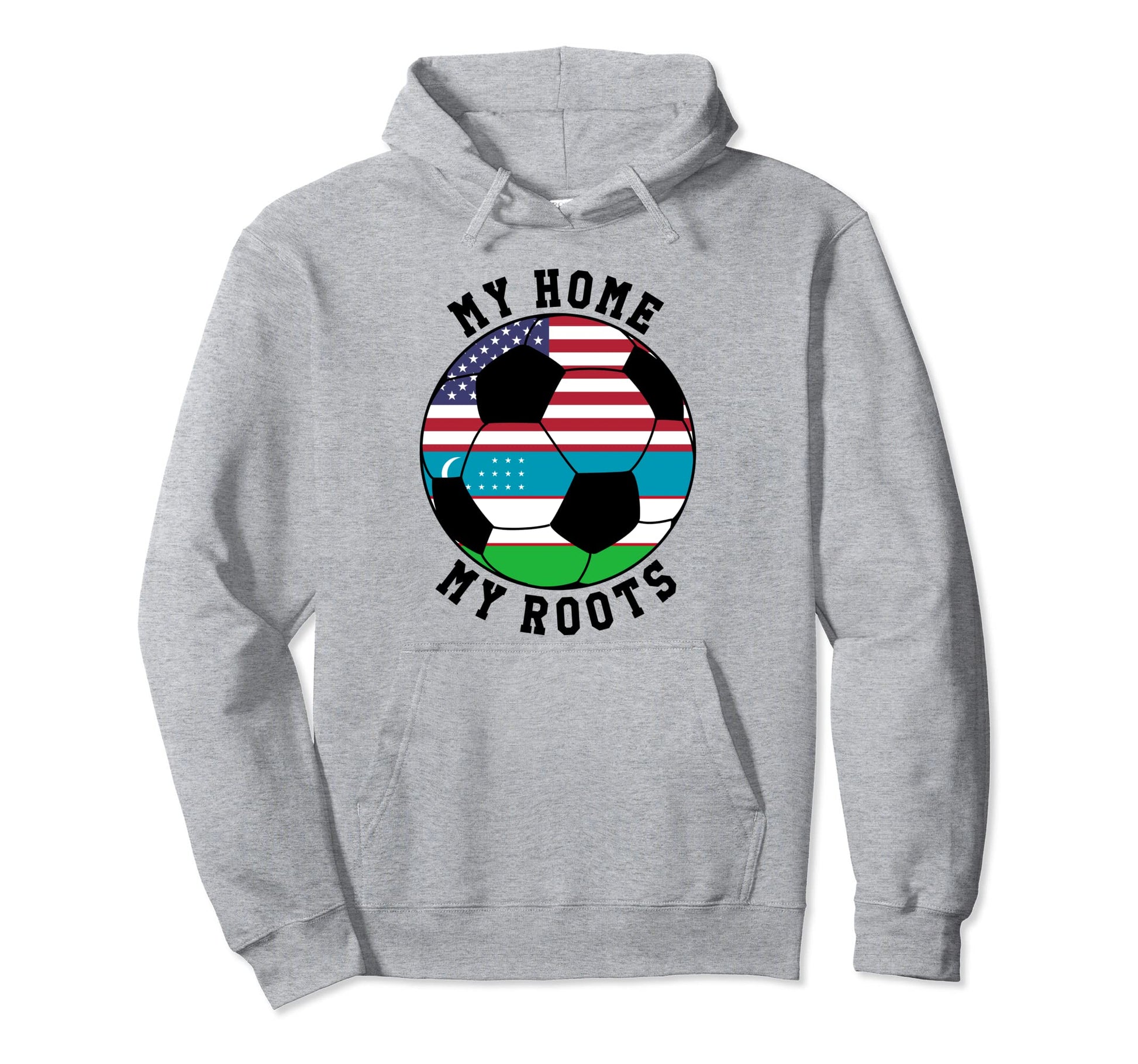 My Home My Roots Uzbekistan Flag Hoodie - Aesthetic Graphic for Adults - T-Shirt, Sweatshirt, Hoodie