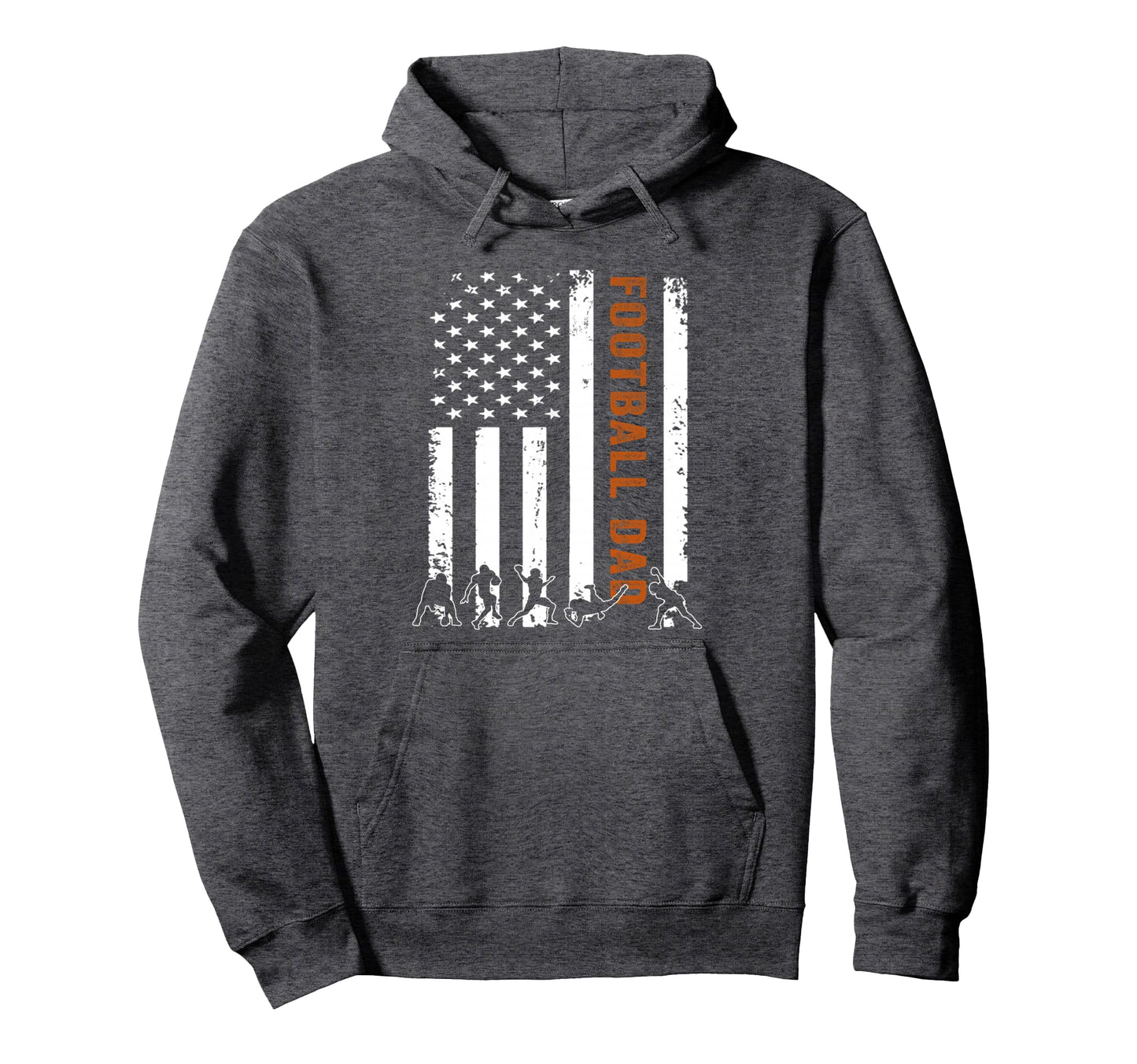 Football Dad Flag Usa Gift Football Dad Hoodie - Trendy Graphic Men Women - T-Shirt, Sweatshirt, Hoodie