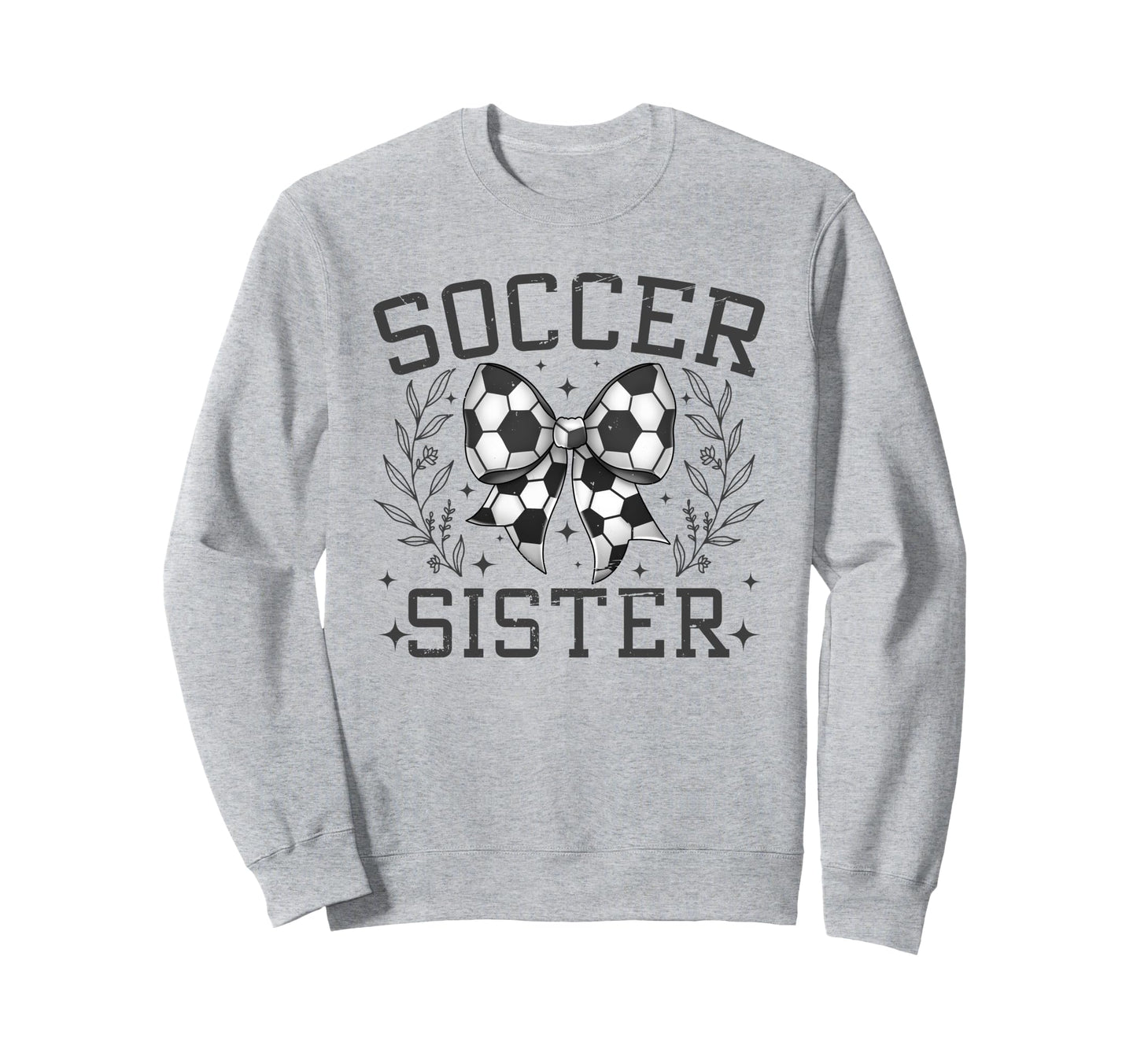 Coquette Bow Soccer Sister Game Day Sweatshirt - Trendy Graphic for Adults - T-Shirt, Sweatshirt, Hoodie