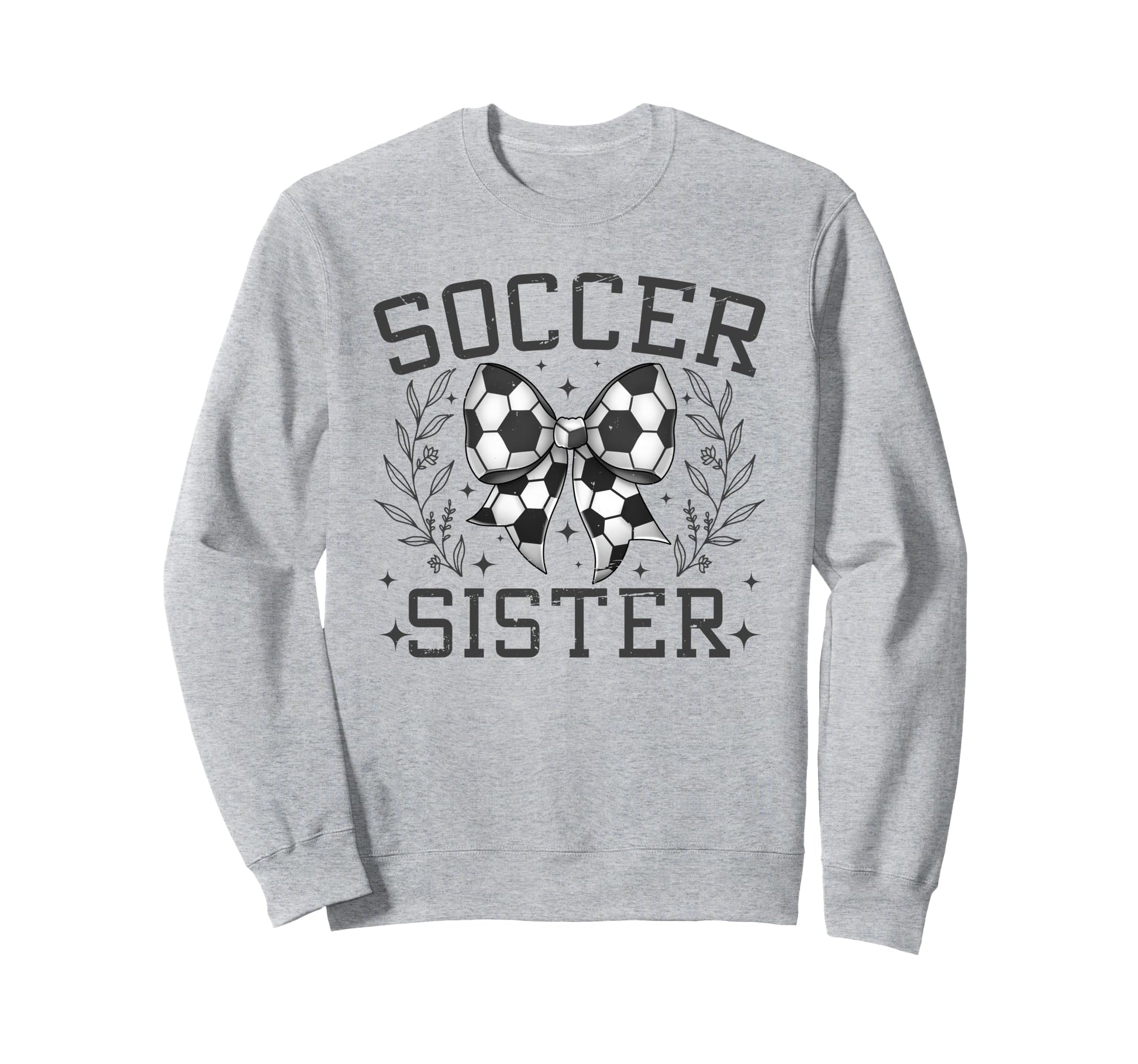 Coquette Bow Soccer Sister Game Day Sweatshirt - Trendy Graphic for Adults - T-Shirt, Sweatshirt, Hoodie
