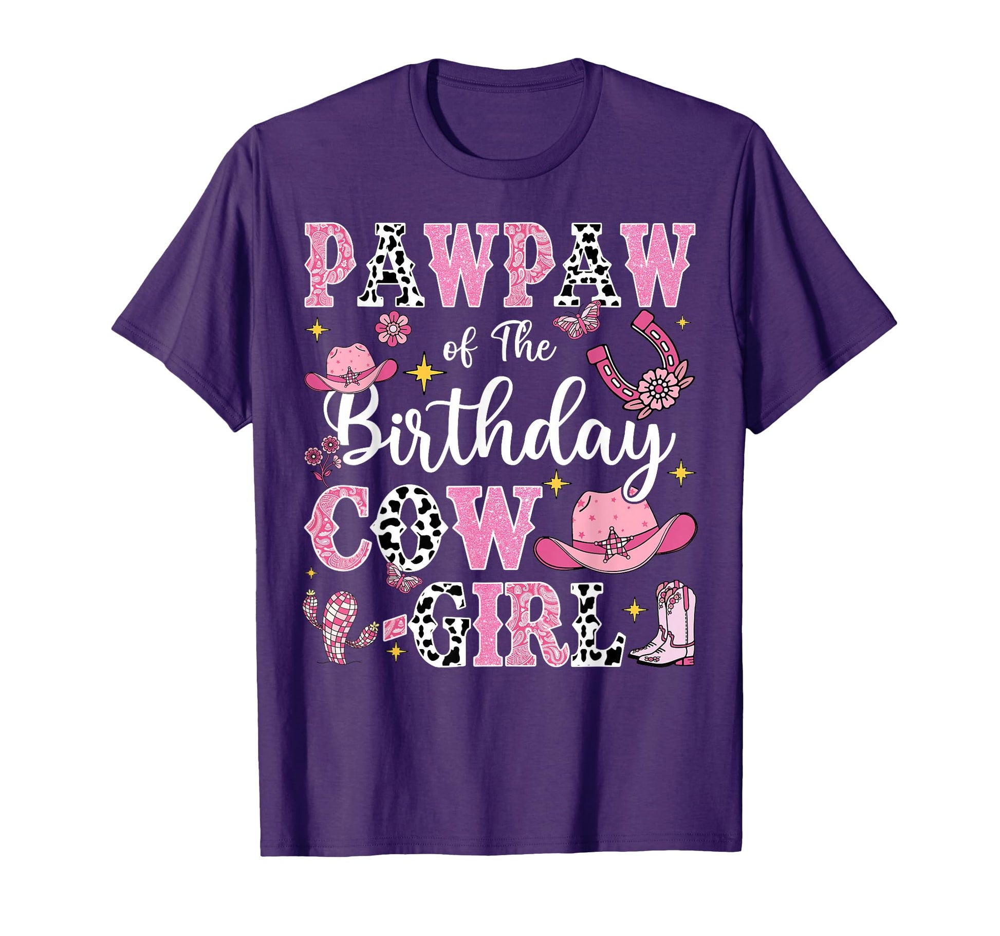 Pawpaw Birthday Cow Rodeo Cow T-Shirt - Custom Art Print for Adults - T-Shirt, Sweatshirt, Hoodie